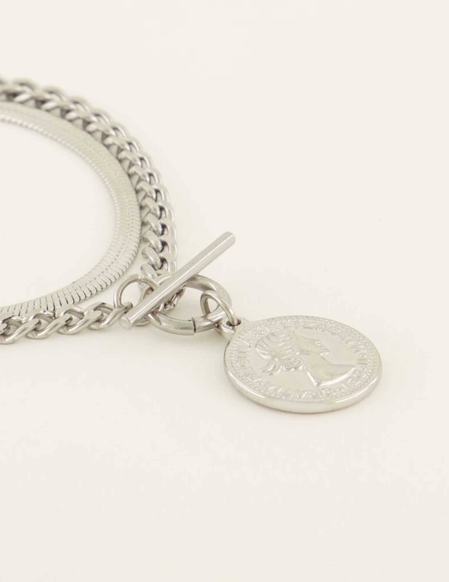 My Jewellery Armband met lagen MJ08088 Zilver