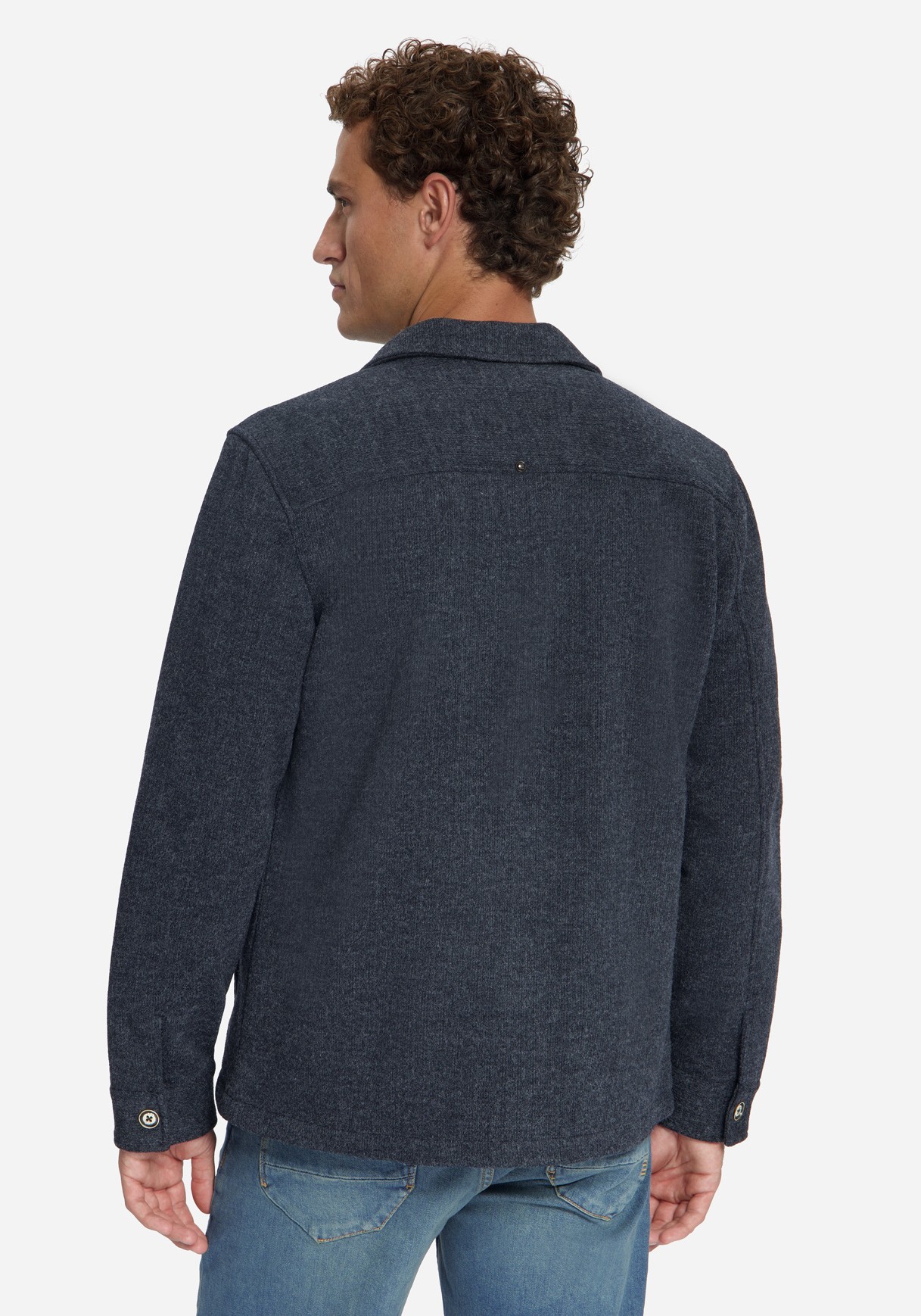 No Excess Overshirt 33510921SN Donker blauw