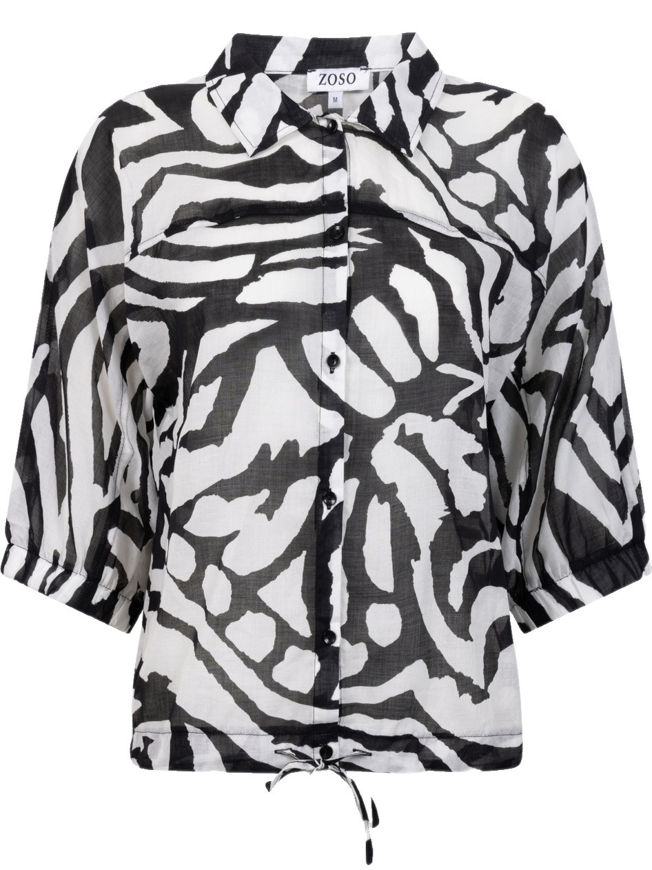 Zoso Blouse 253Ciska Zwart/Wit