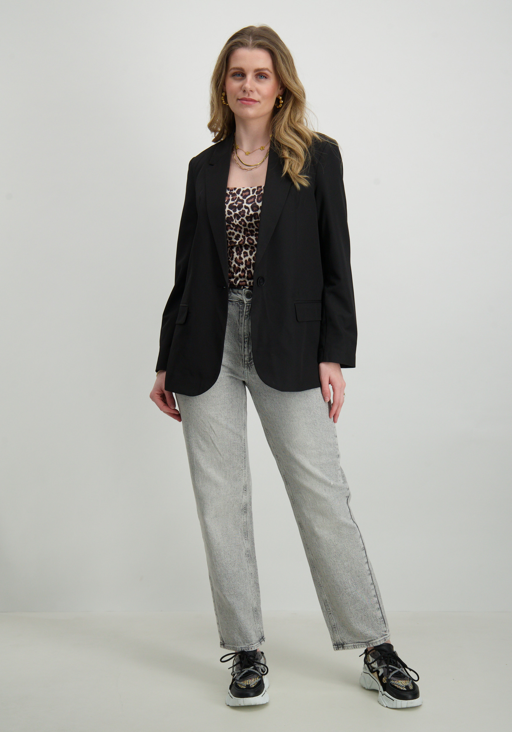 Vila Jeans Kelly 14084730 Grijs