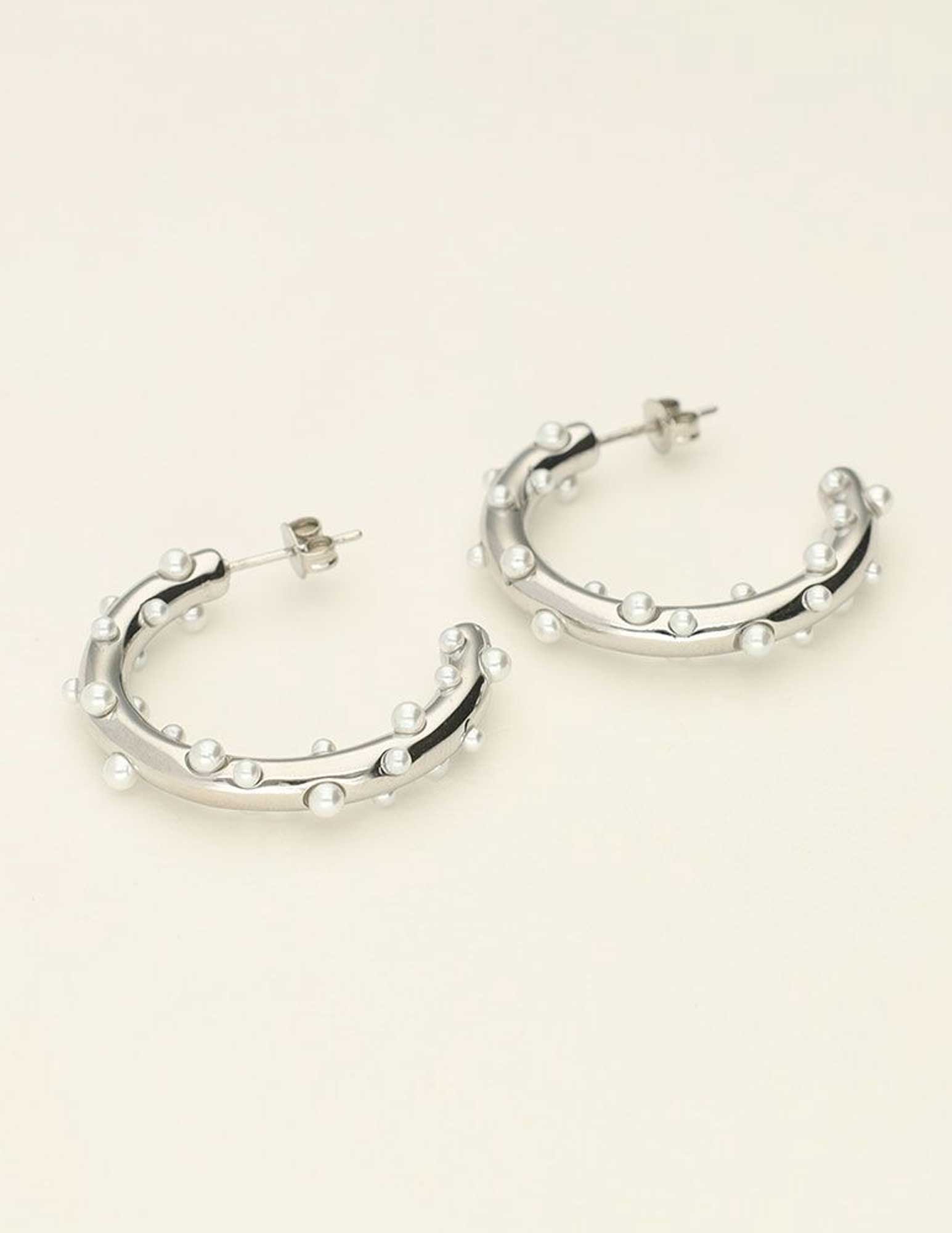 My Jewellery Oorringen met parels MJ09200 Zilver