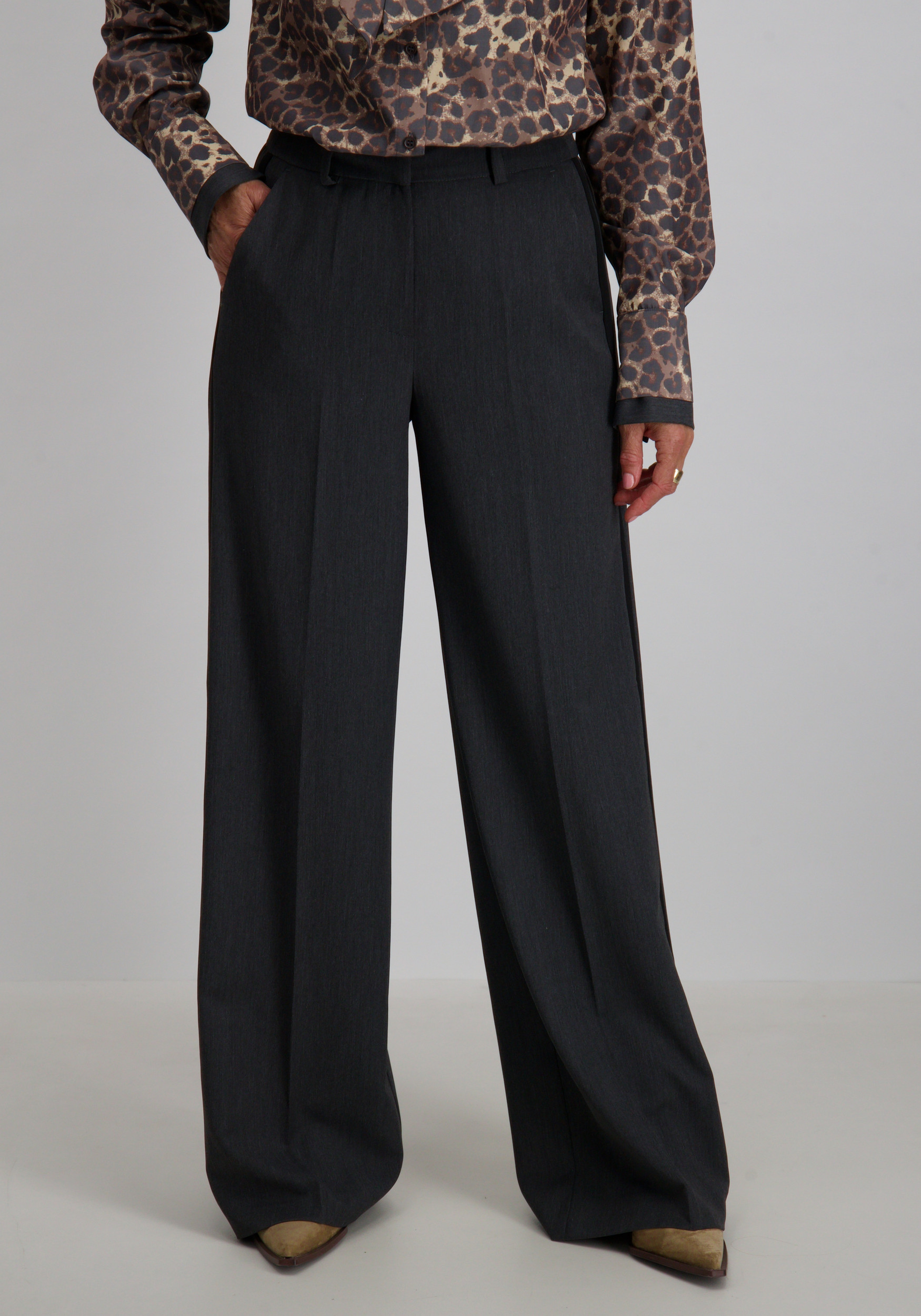 Jansen Amsterdam Broek BRIDGET W25 Donker Grijs