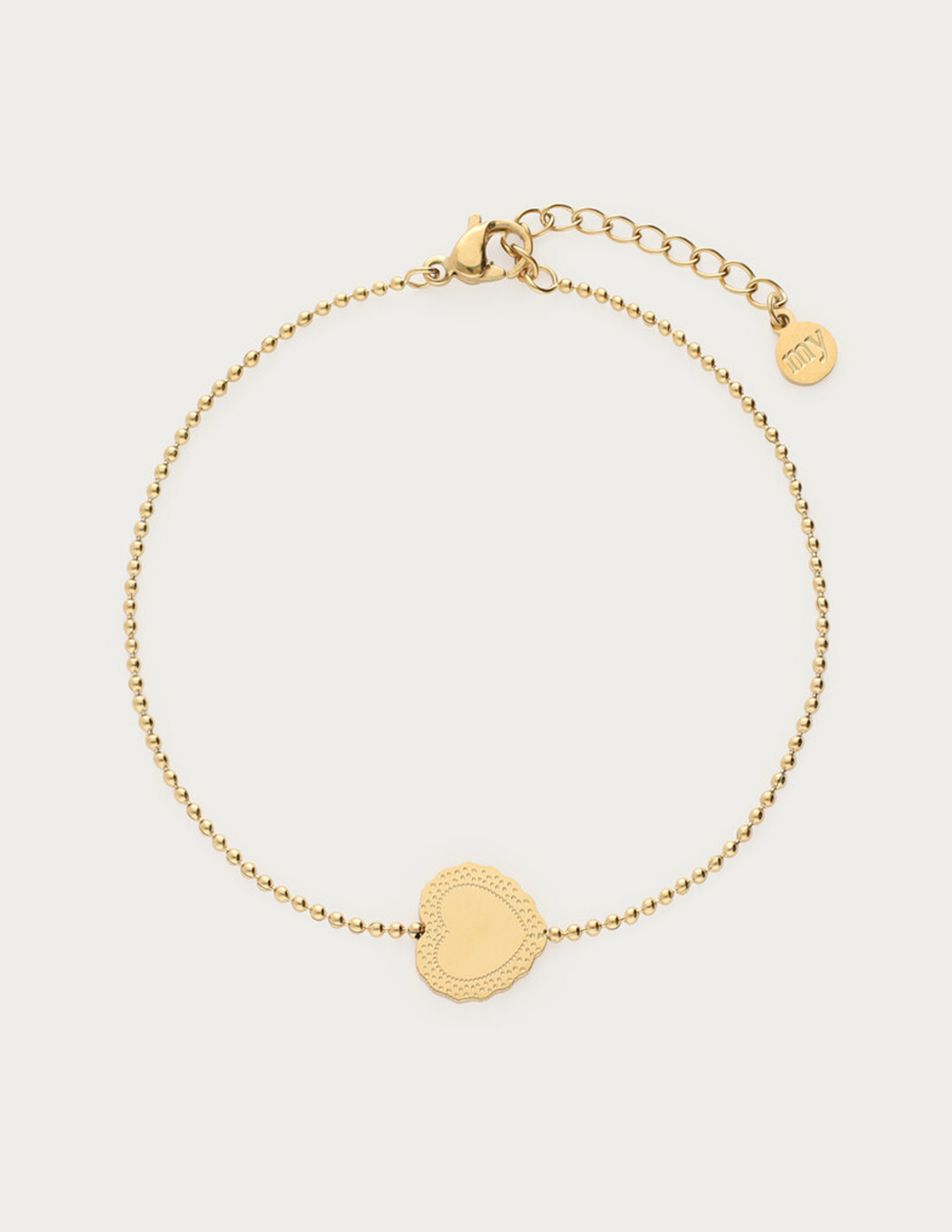 My Jewellery Love armband met hartvormige bedel MJ15264 Goud