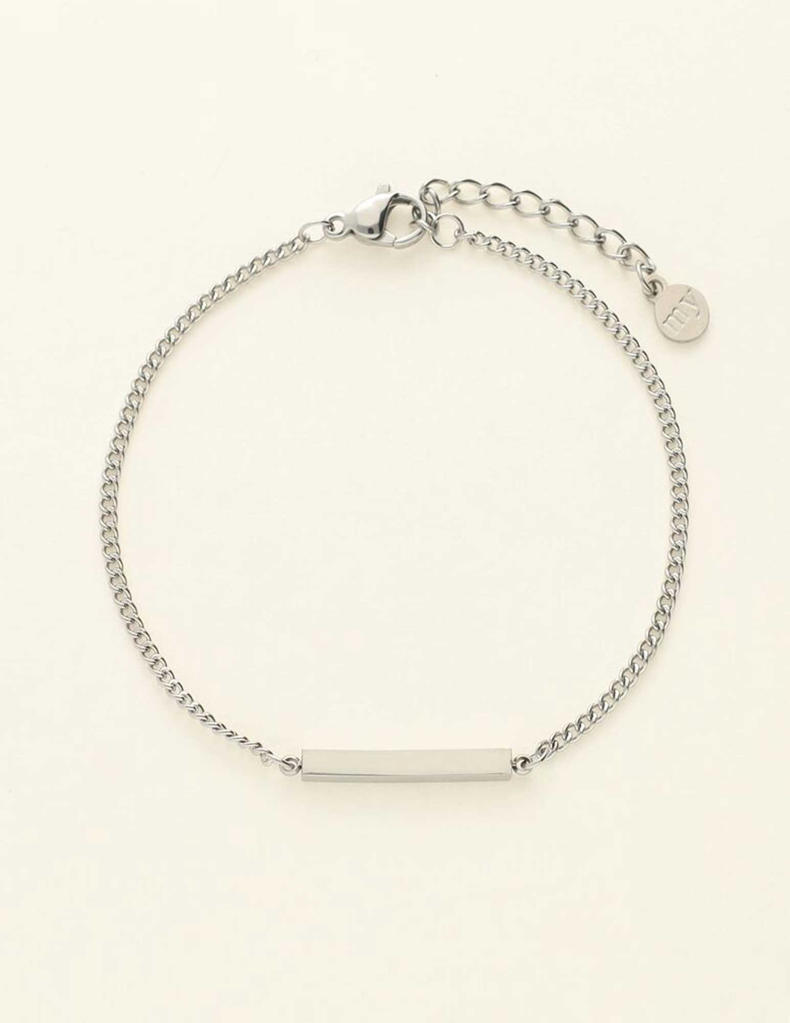 My Jewellery Armband met balkje MJ09412 Zilver