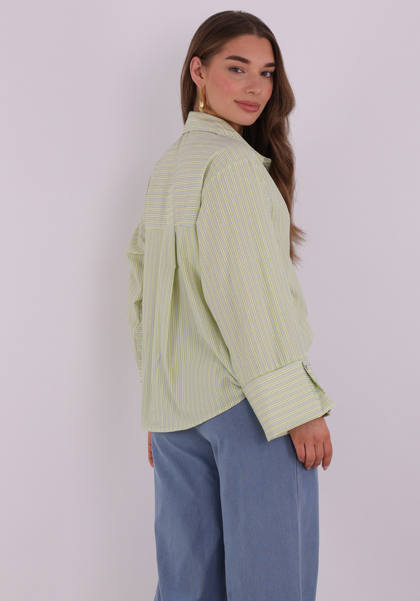 Aaiko BV Blouse Elda ELDA STRASS CO 599 Licht groen
