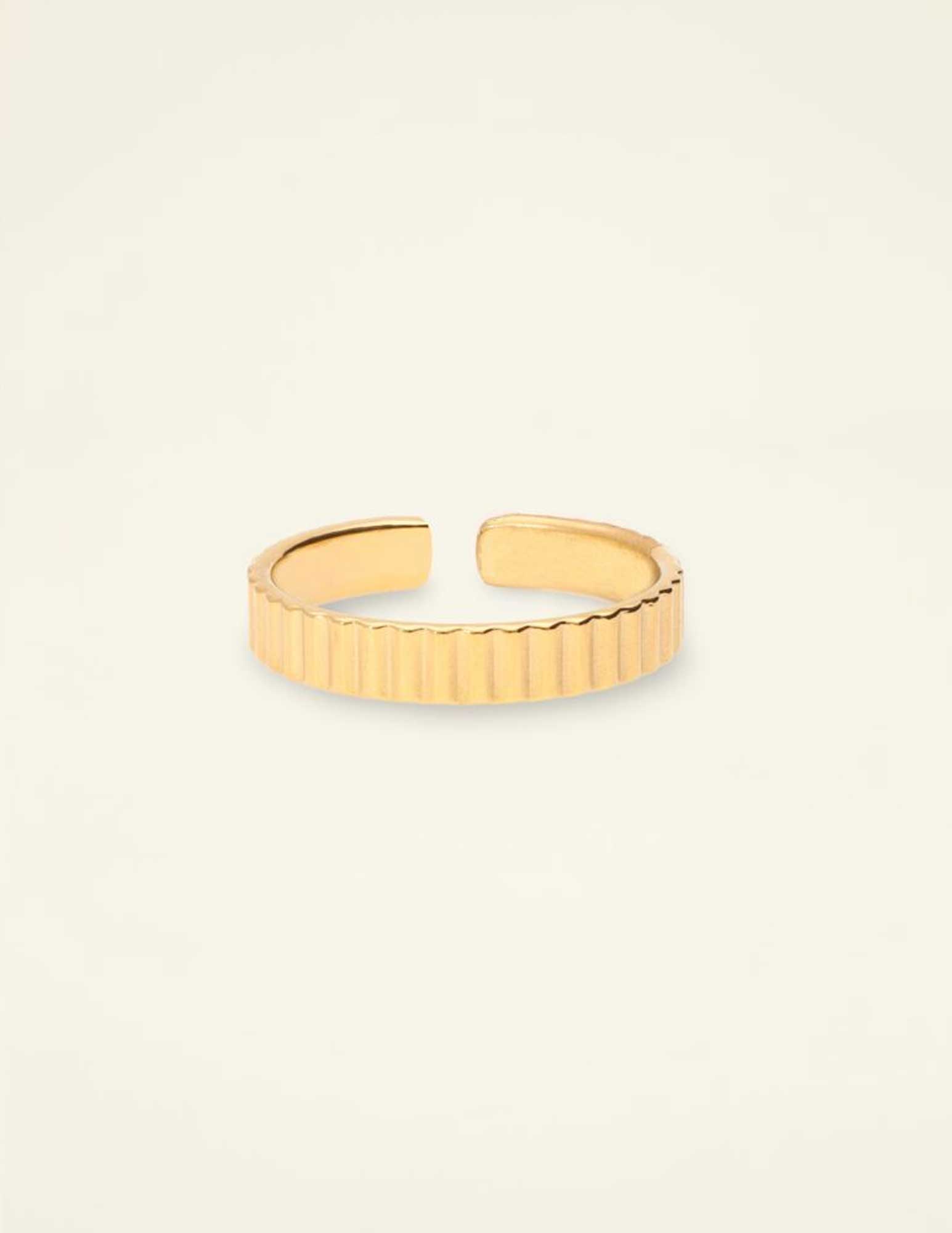 My Jewellery Ring met ribbel structuur MJ09057 Goud