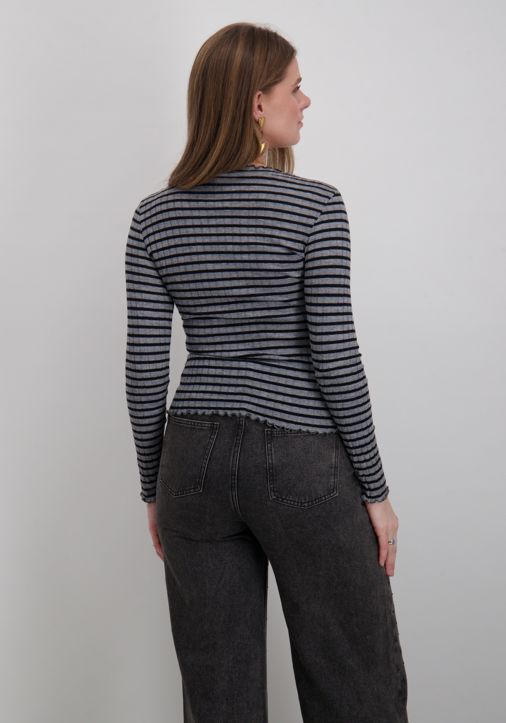 Vila Shirt Rika 14107470 Midden grijs