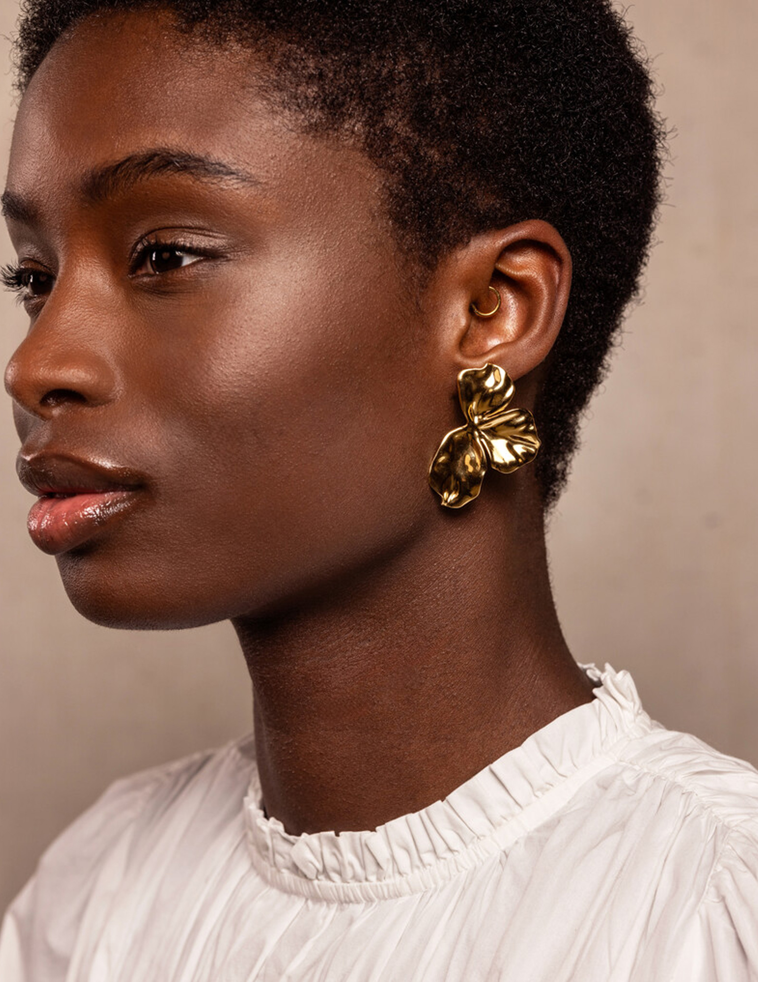 My Jewellery Iconic oorhangers halve bloem MJ12537 Zilver