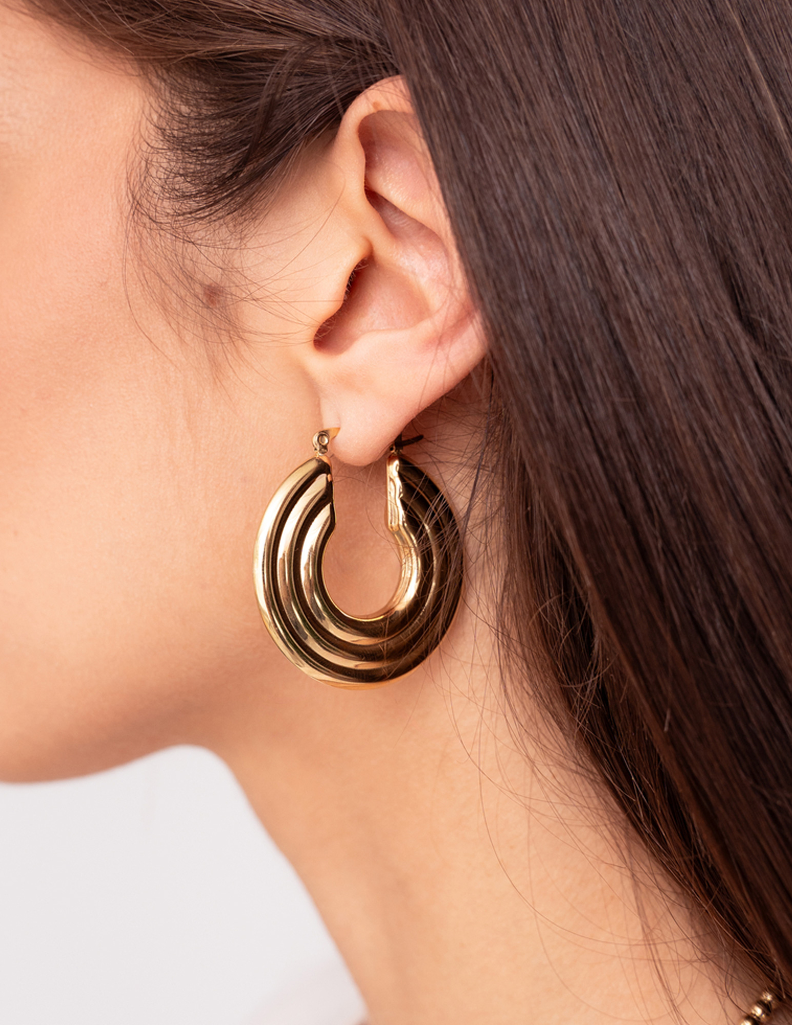 My Jewellery Bold oorringen met disc MJ11522 Goud