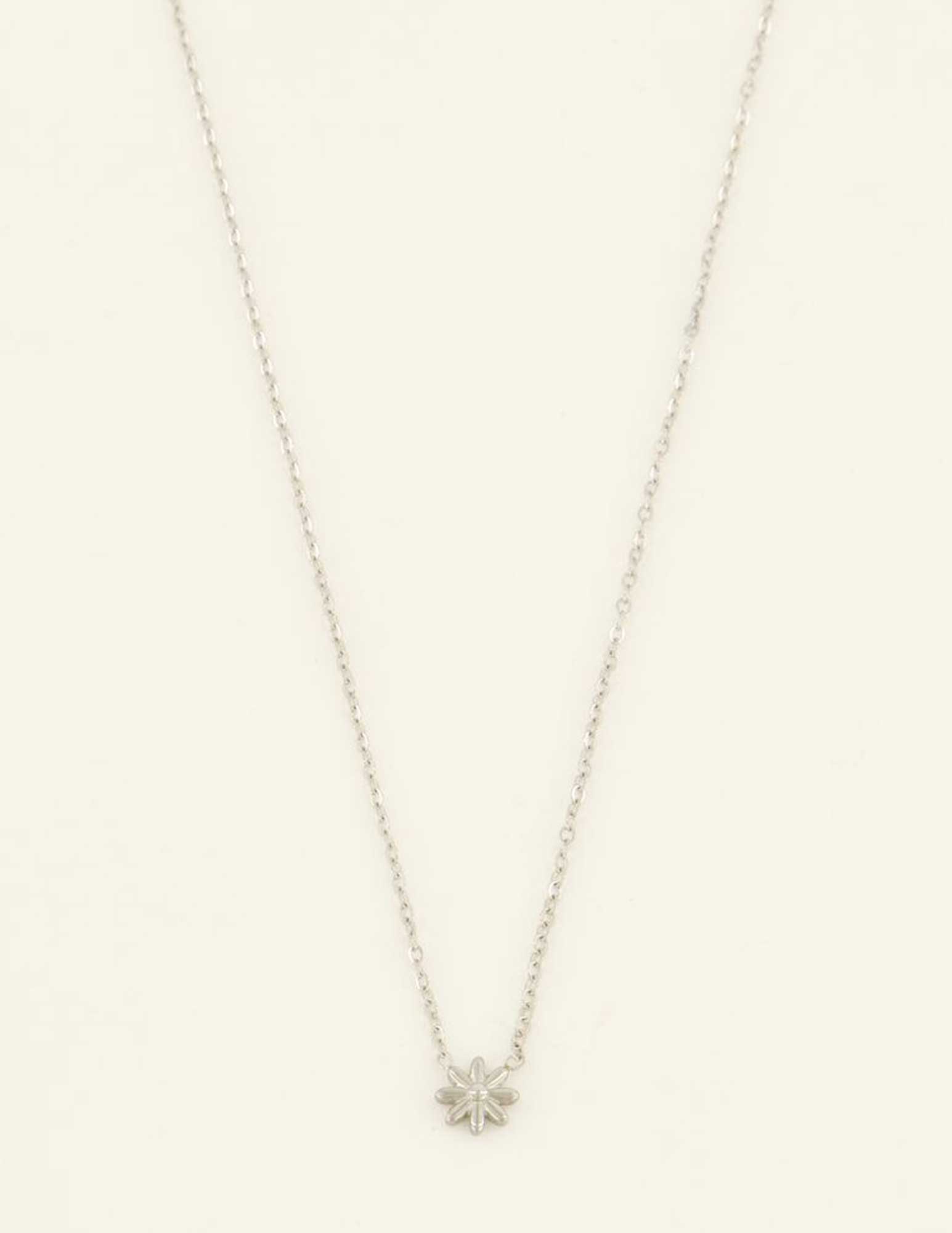 My Jewellery Ketting met bloem MJ08747 Zilver