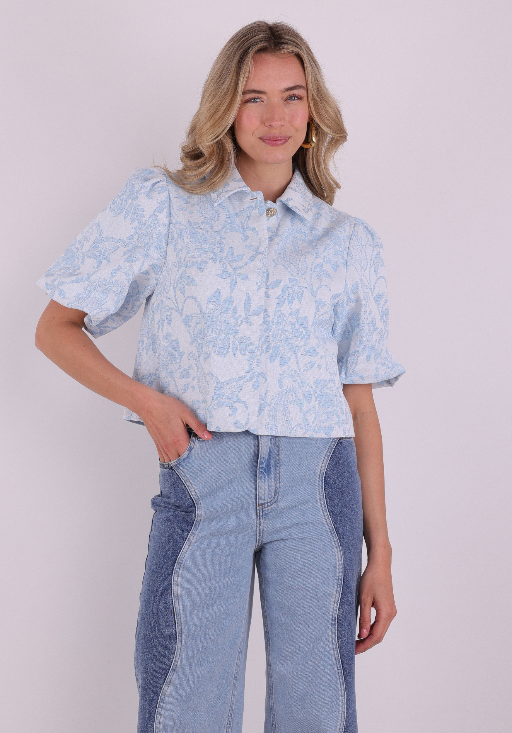 Tramontana Jacket Denim C10-19-801 Licht blauw