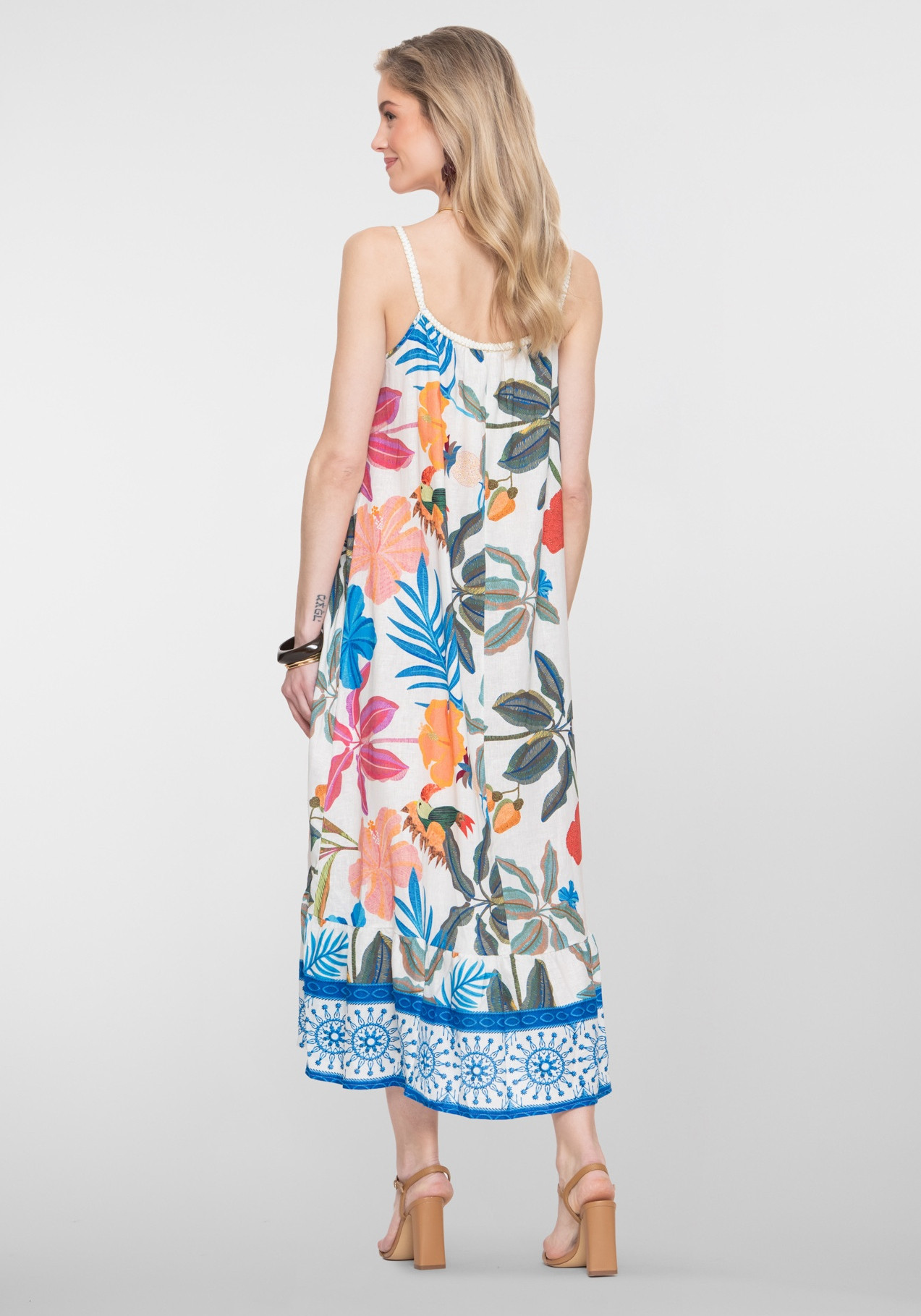Geisha Jurk all-over print 67355-70 Wolwit-ecru
