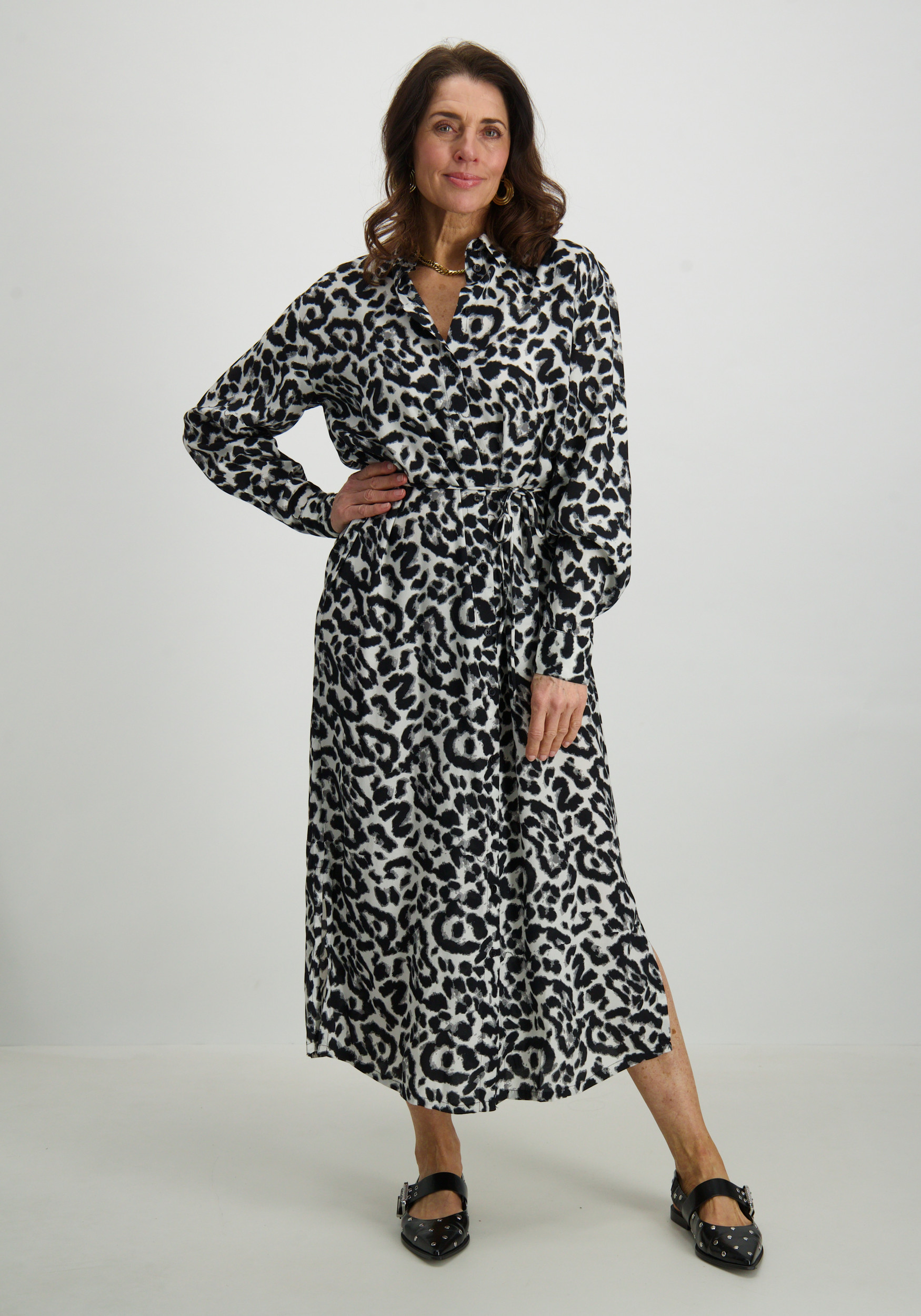 Kaffe Clothing Jurk Alice 10509401 Zwart/Wit