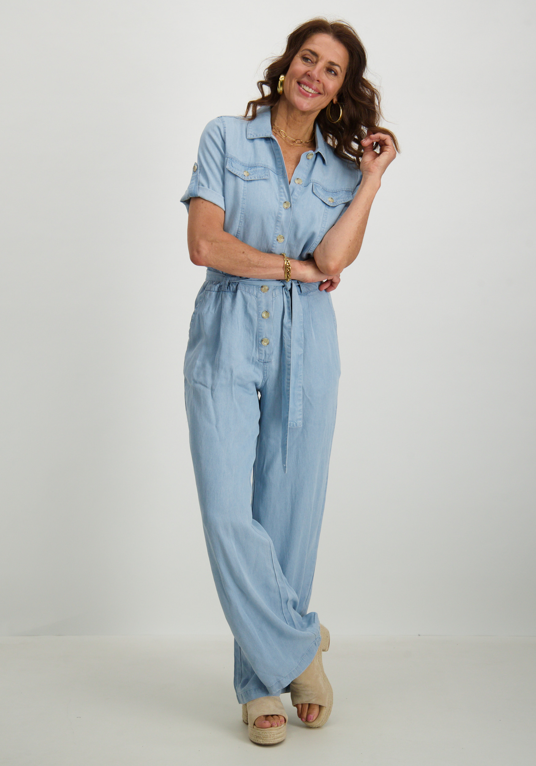 Geisha Jumpsuit 51330-10 Licht blauw
