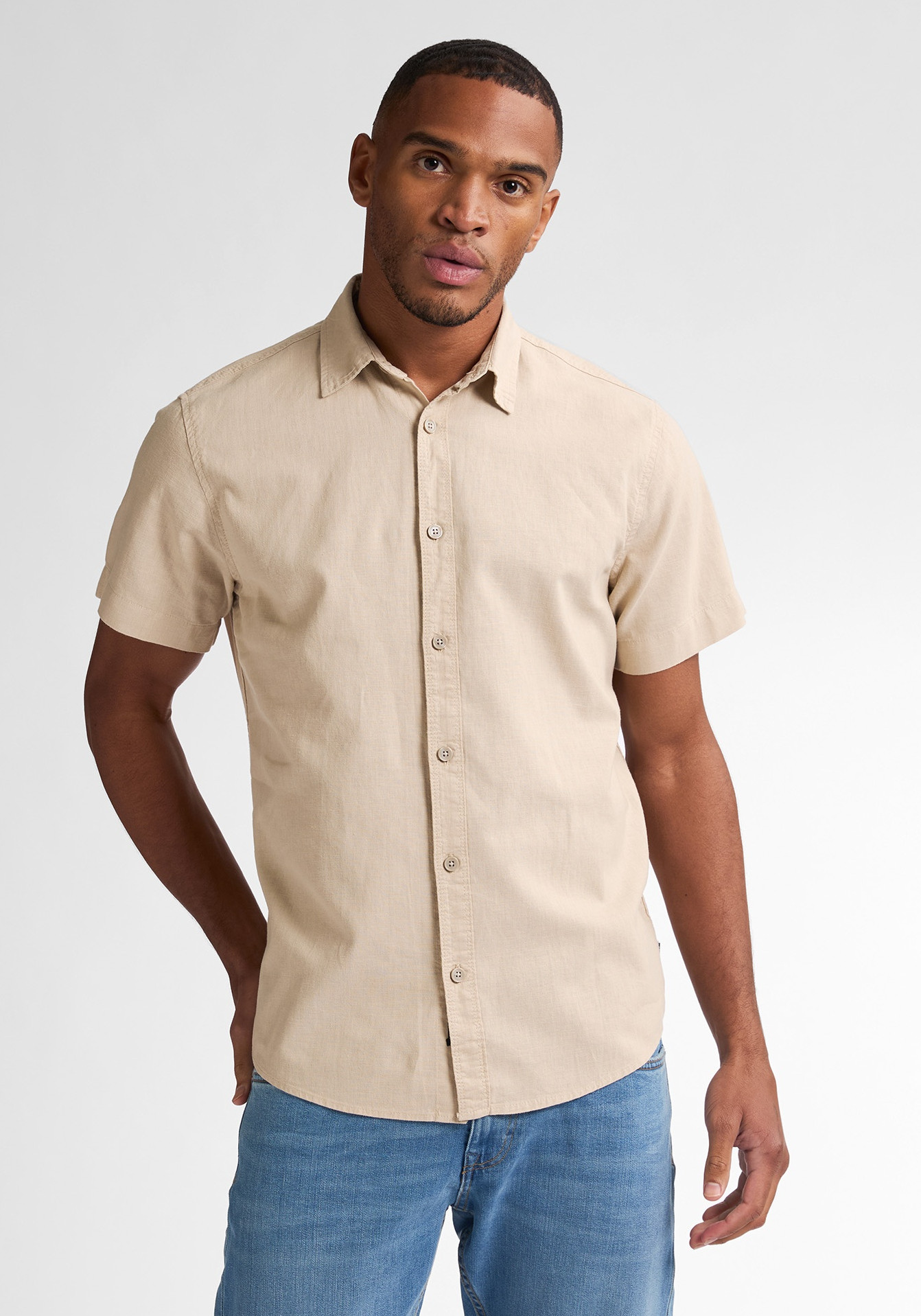 Petrol Overhemd M-1050-SIS414 Zand