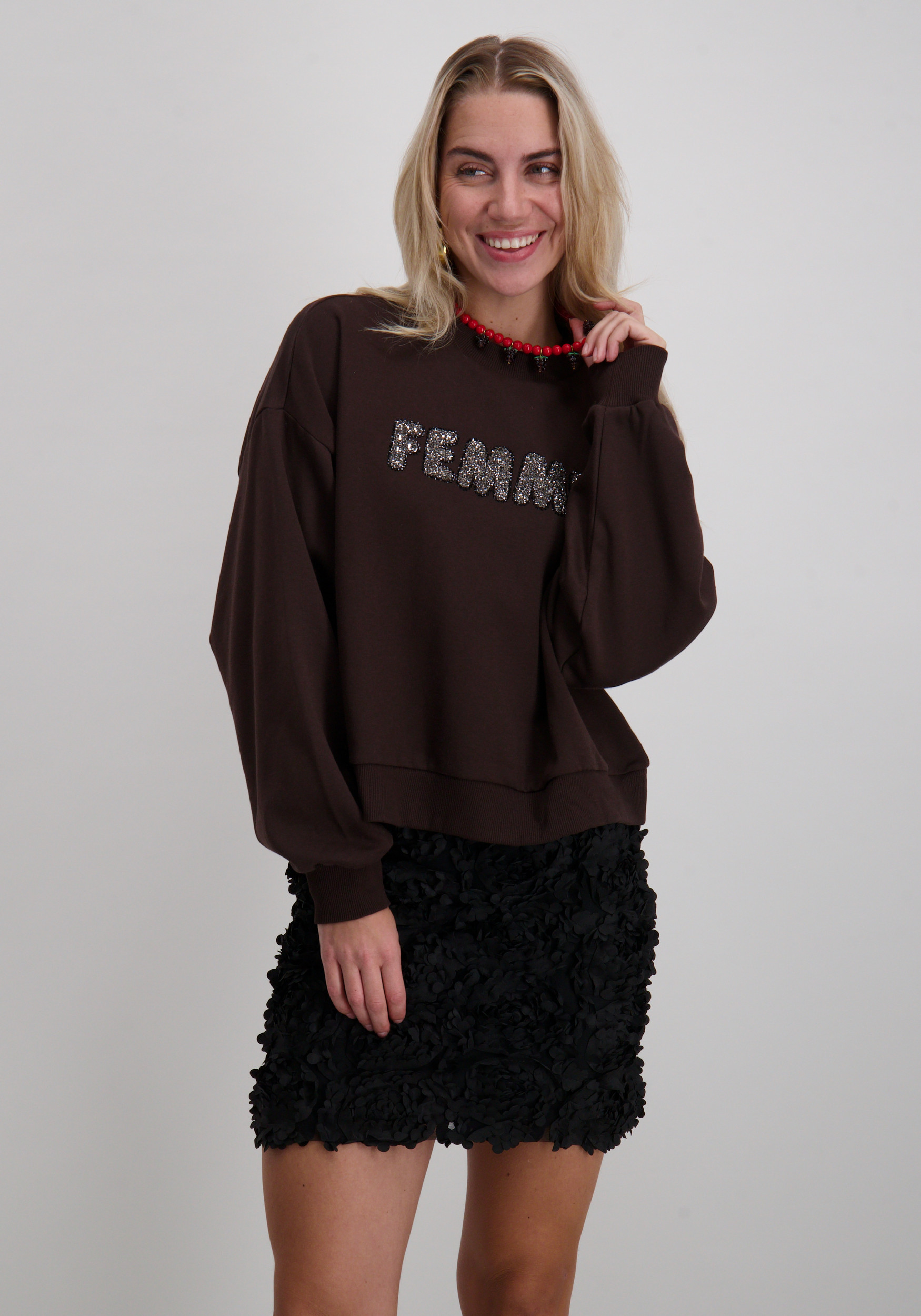 Kaffe Clothing Sweater Lise 10510868 Donker bruin