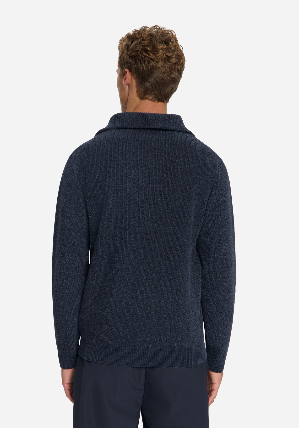 No Excess Trui Half zip 33210967SN Donker blauw