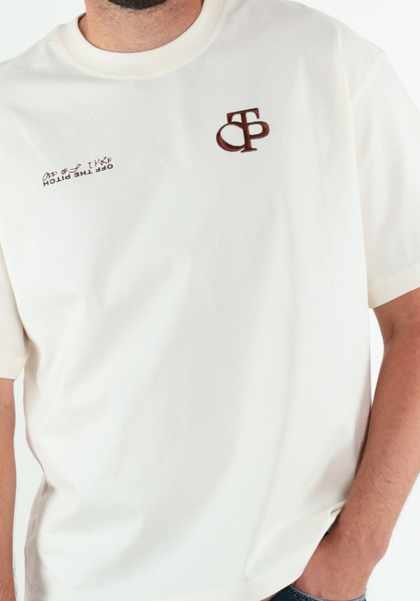 Off The Pitch T-shirt Tied Roots OTP263030 Wolwit-ecru