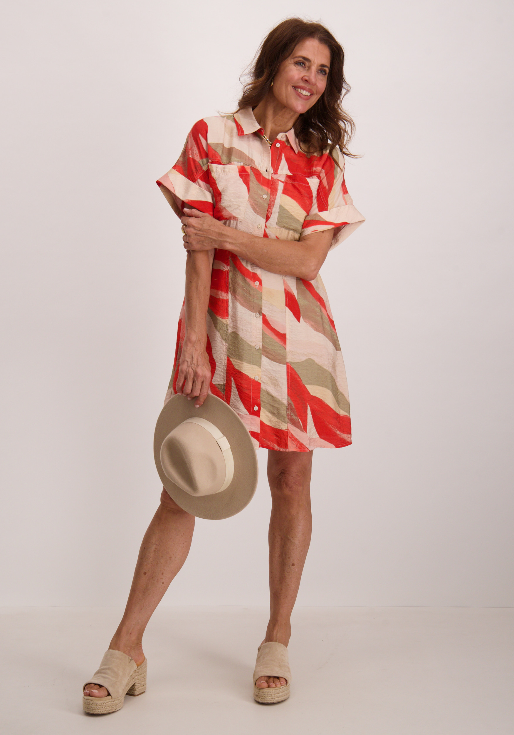 Vero moda Jurk Tyra 10343314 Koraal