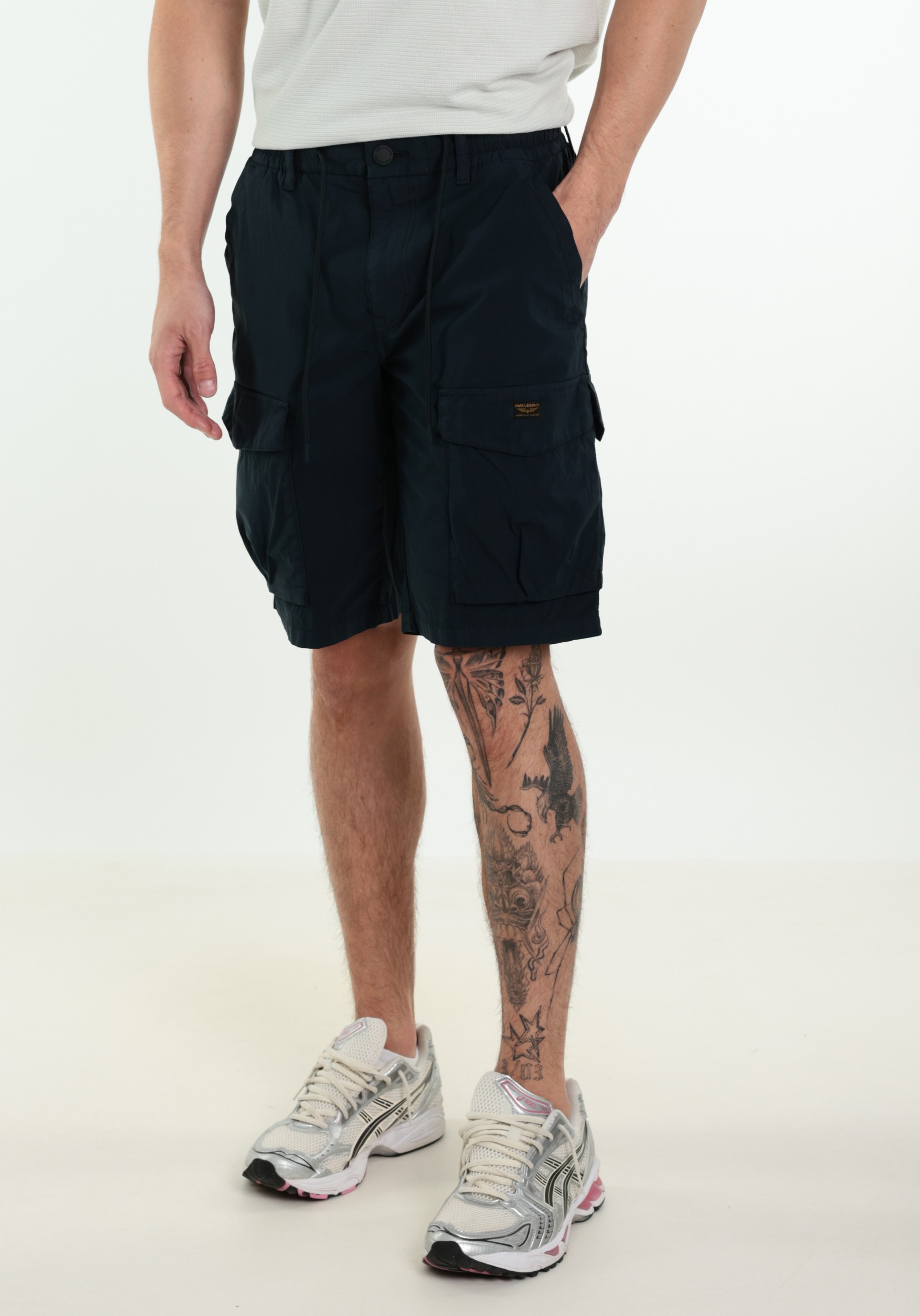 PME Legend Short hawkdown PSH2604697 Donker blauw