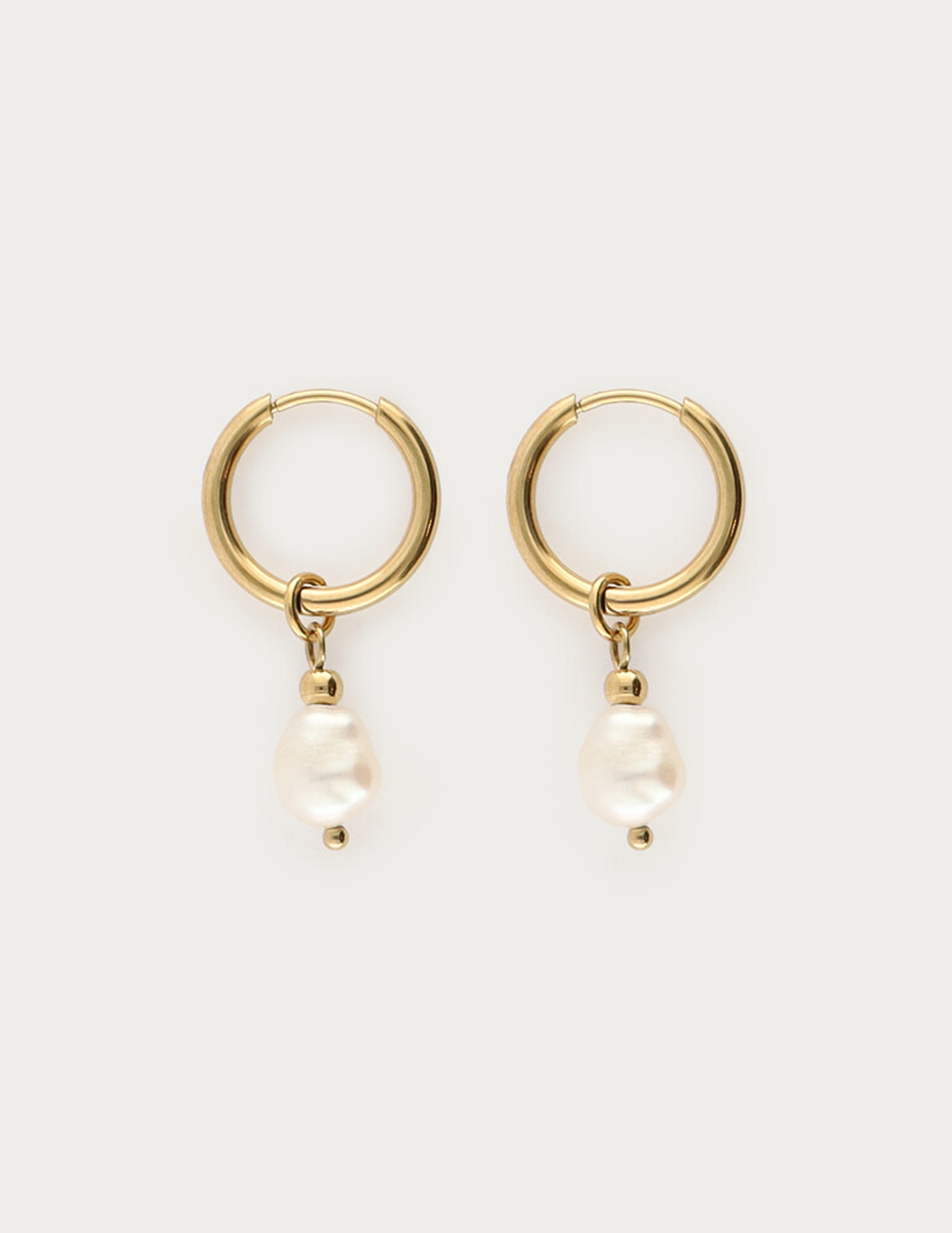 My Jewellery Mystic oorringen met zoetwaterparel MJ14199 Goud