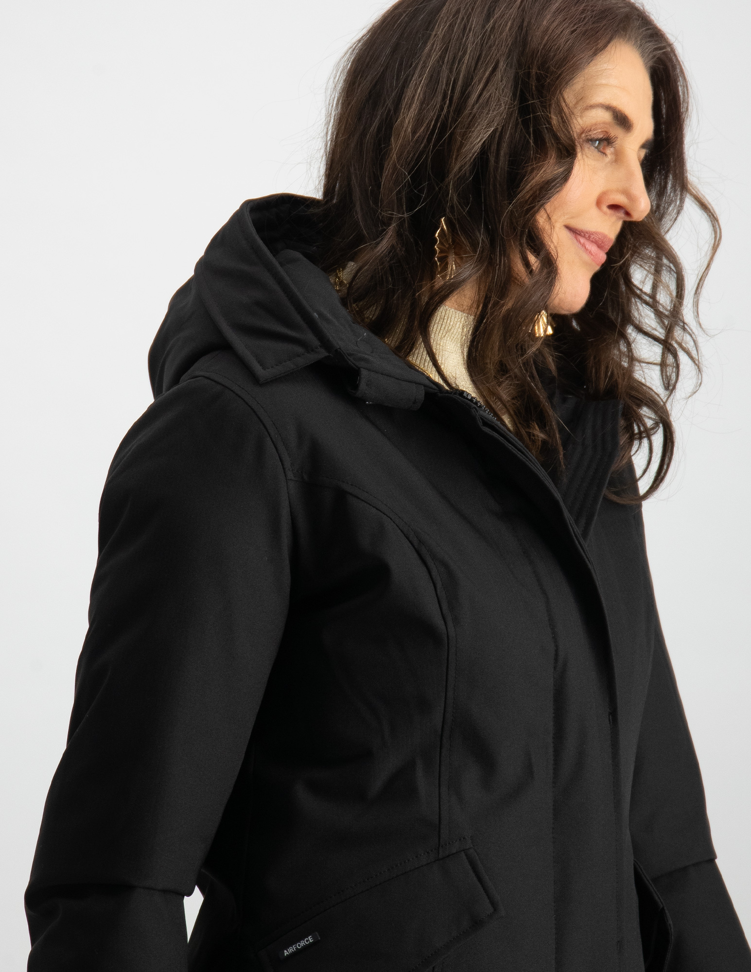 AIRFORCE Winterjas 2 pocket parka HRW0434 Zwart