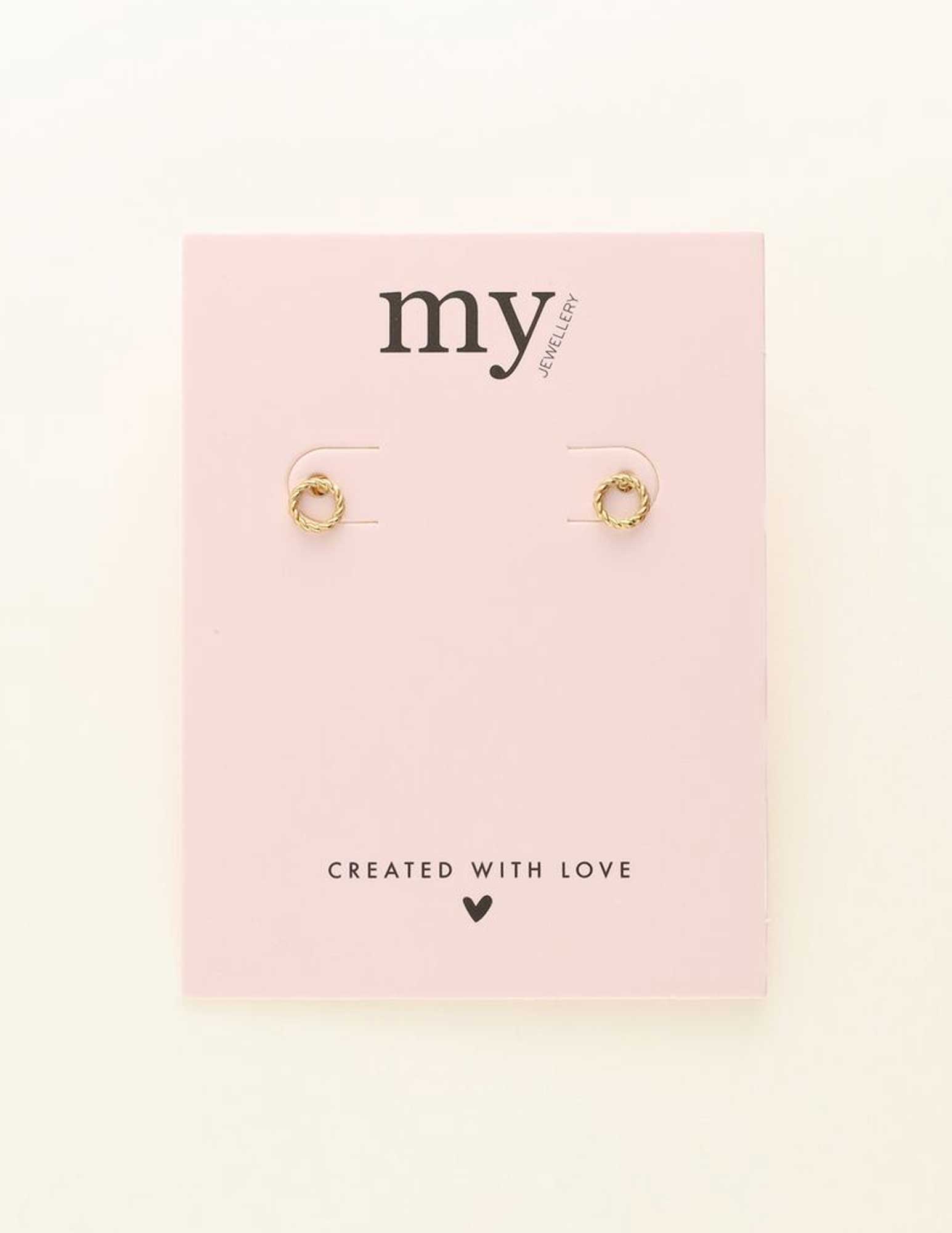 My Jewellery Studs gedraaide circel MJ08527 Goud