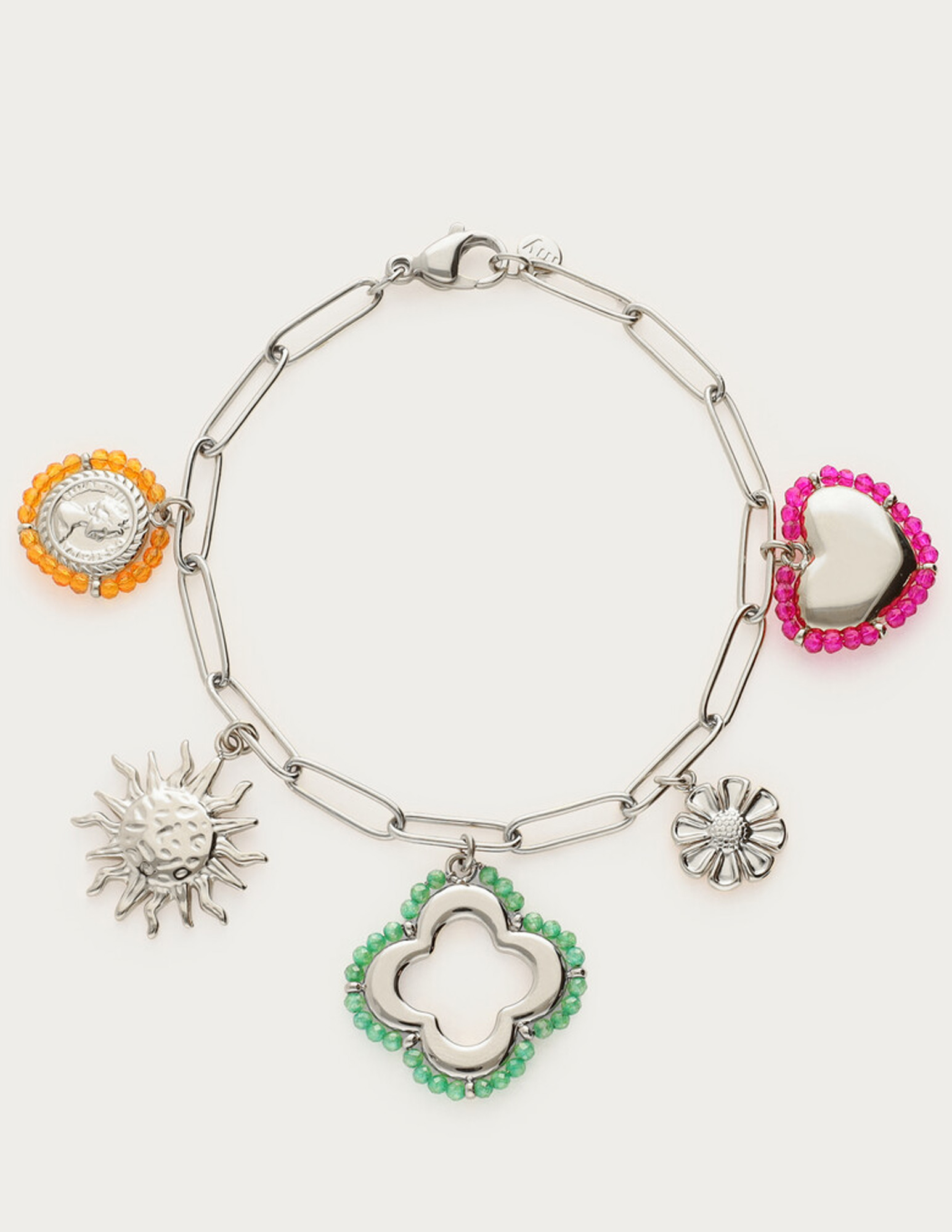 My Jewellery Sunrocks bedelarmband met kralen MJ12618 Zilver