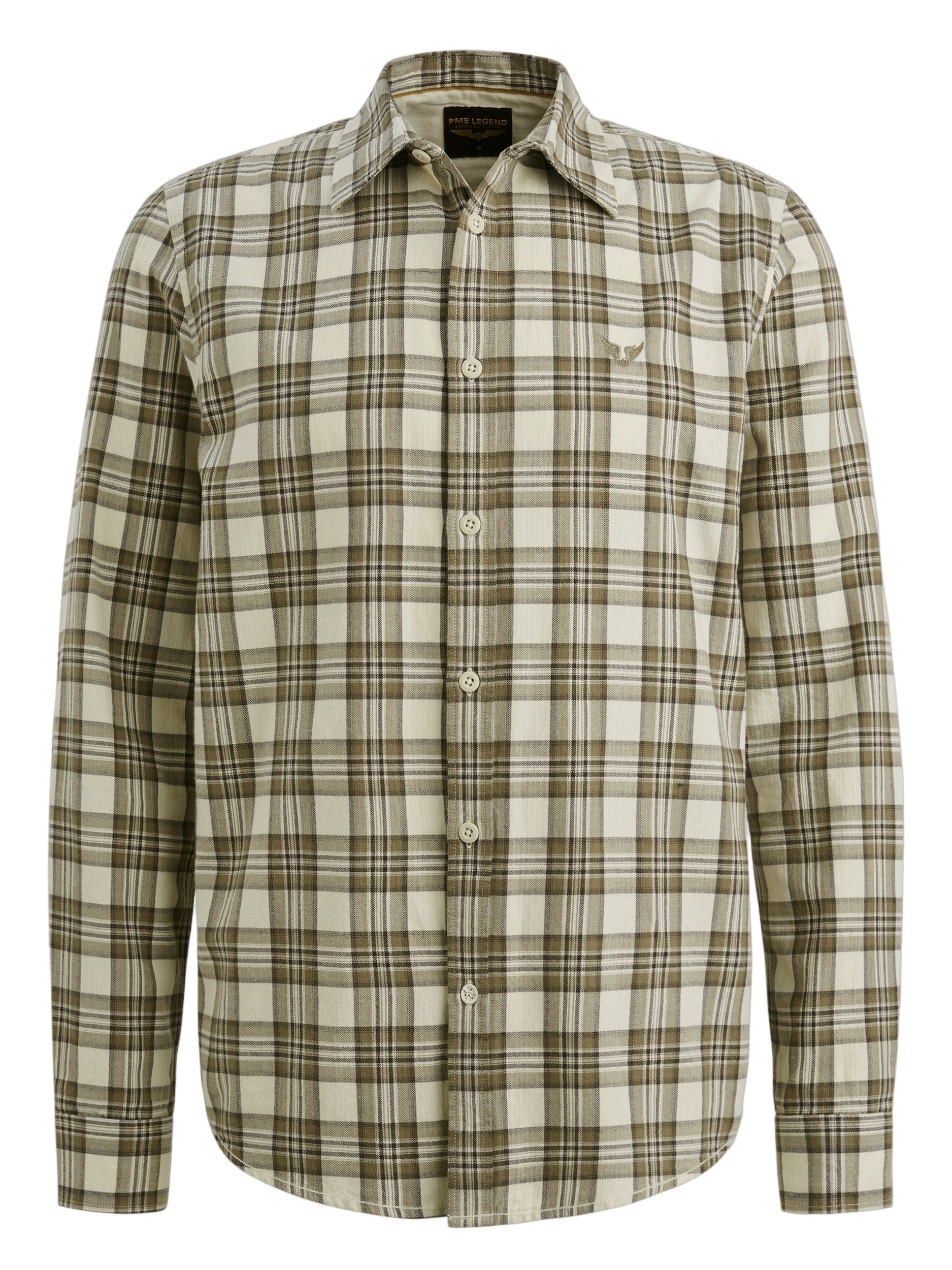 PME Legend Overhemd geruit PSI2510201 Wit