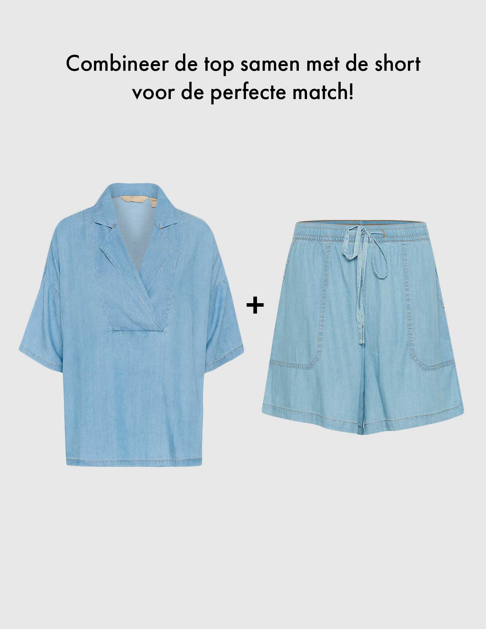 Culture Korte broek Citha Aurelia 50111804 Licht blauw