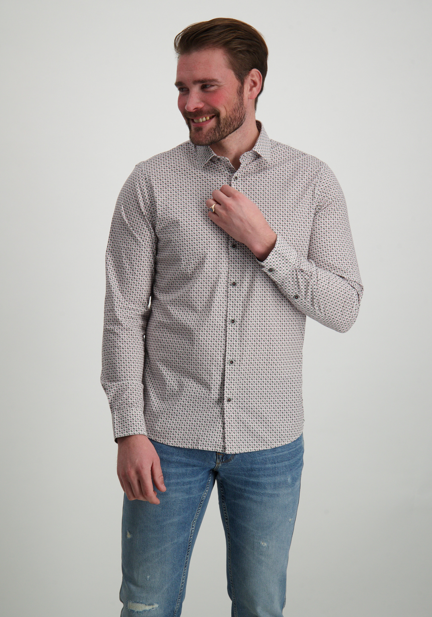 No Excess Overhemd all-over print 27450234 Rose