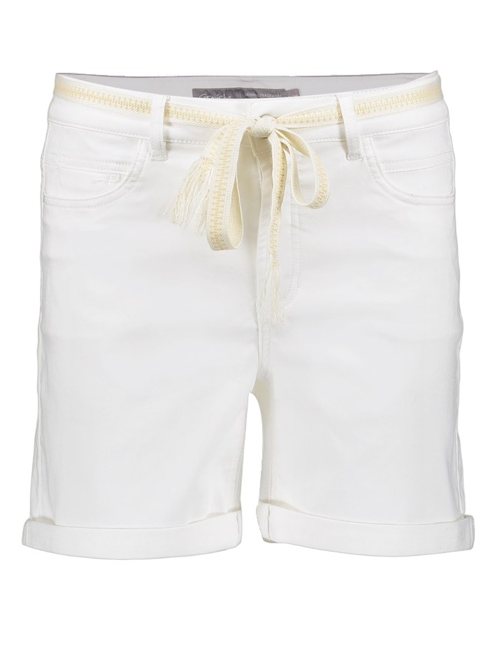 Geisha Korter broek met ceintuur 61315-10 Wolwit-ecru