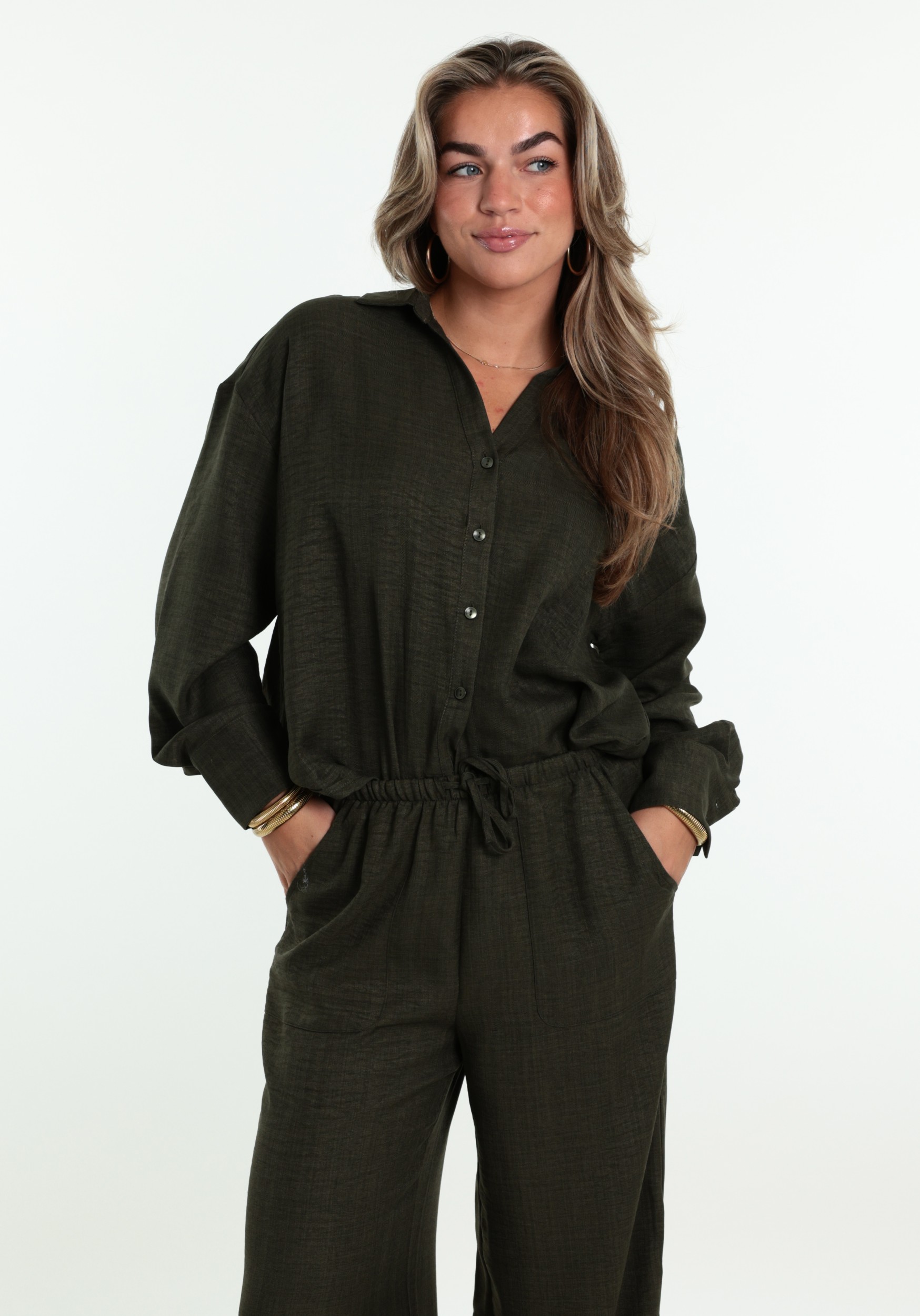 VERO MODA Blouse Melaney queeny 10316389 Donker groen