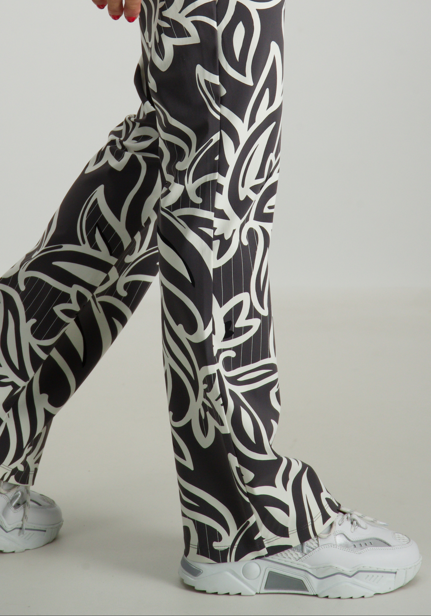 Zoso Broek travel met print 244Dion Grijs