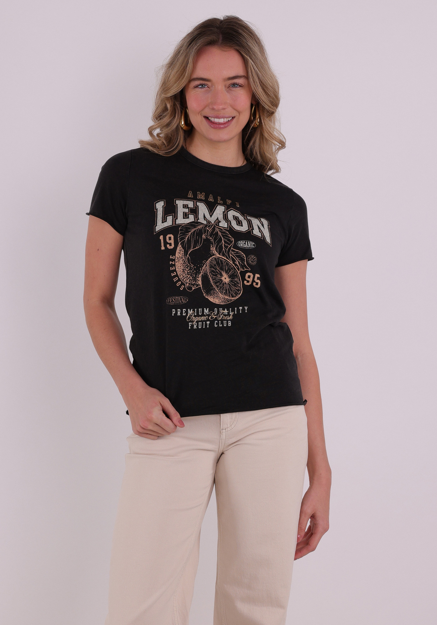 Only T-shirt Lucy 15215721 Antraciet