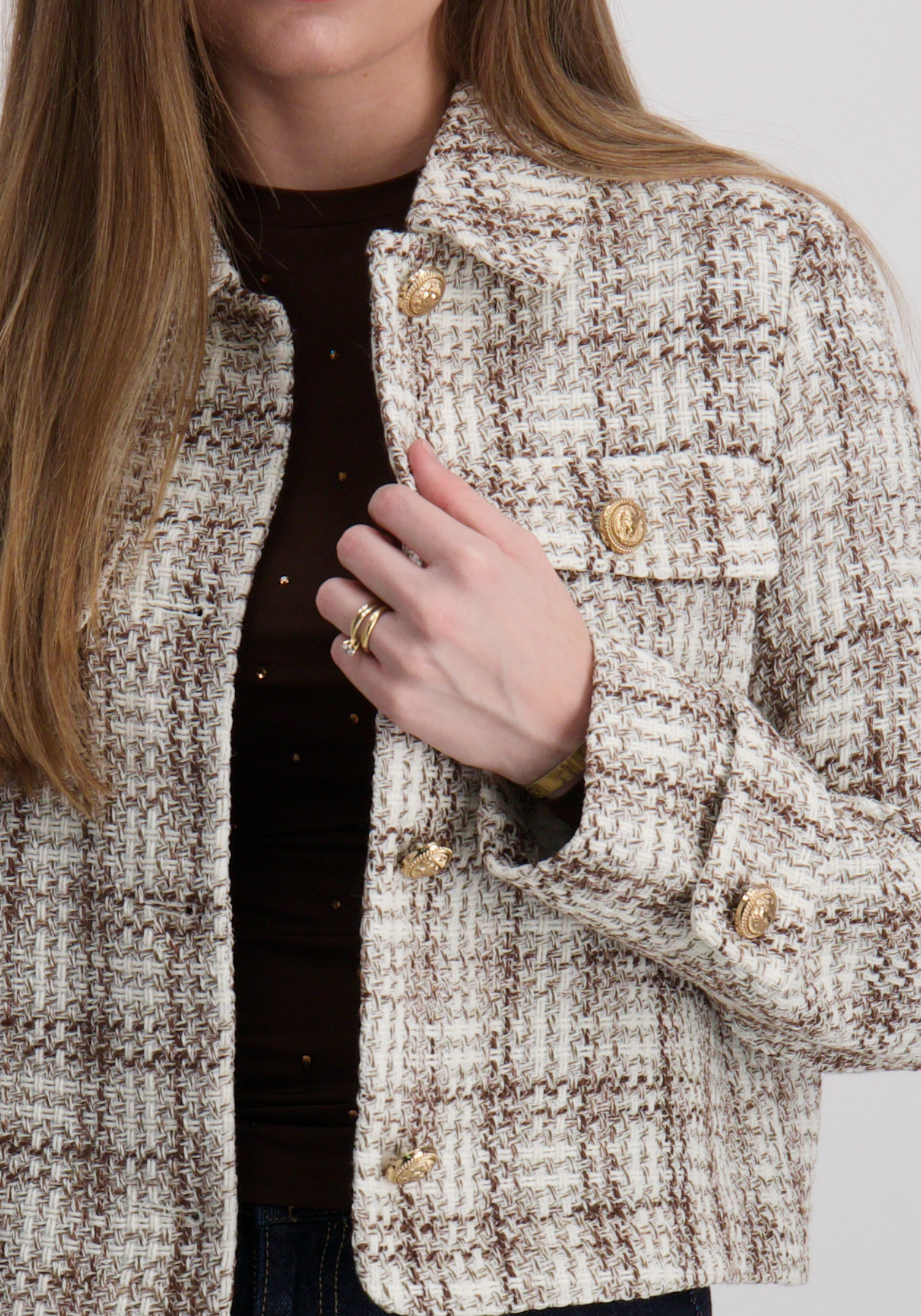 Vero moda Jacket Ziljafie 10337182 Beige