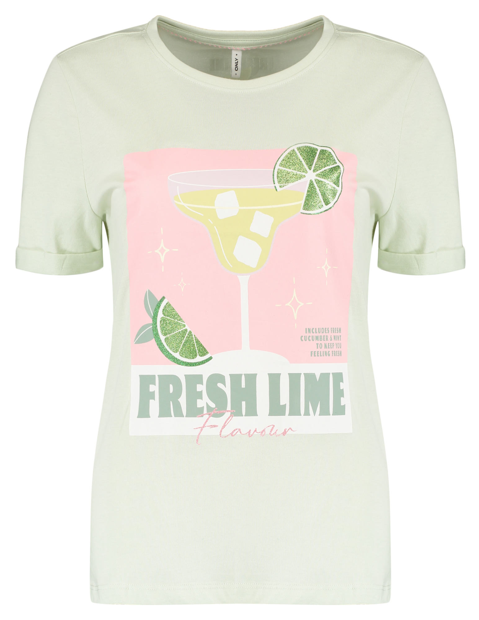 Only T-shirt Kita 15291465 Licht groen
