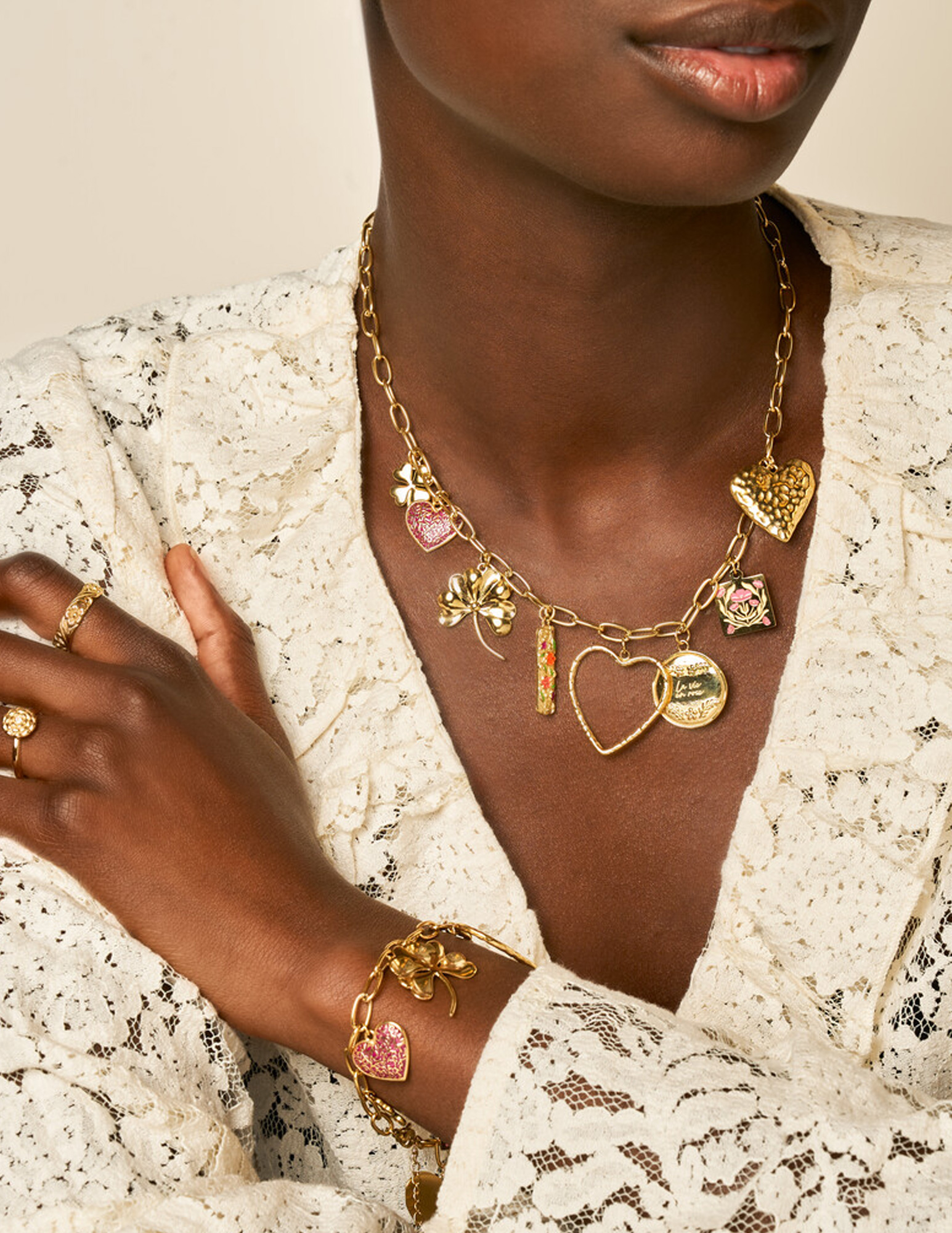 My Jewellery Botanical statement bedel ketting MJ13754 Goud