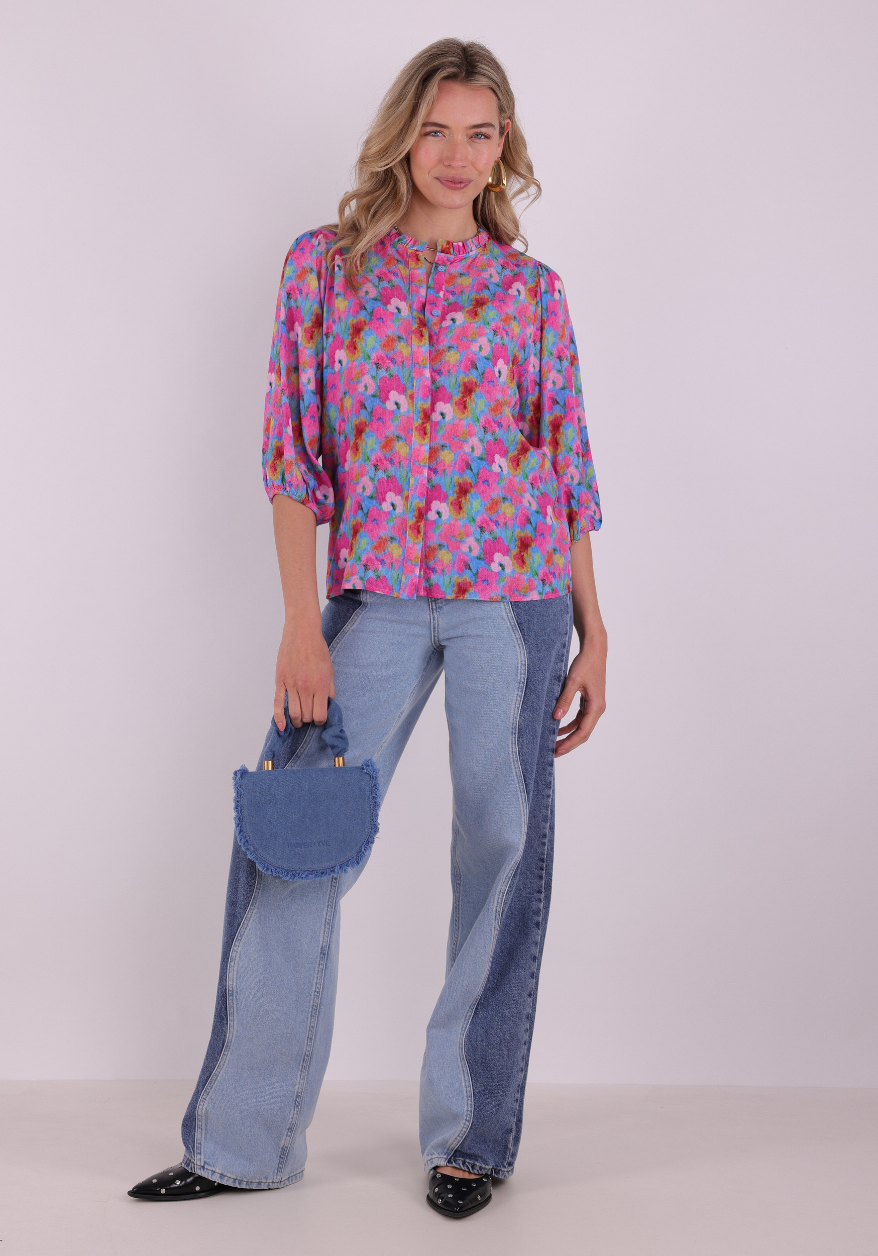 Geisha Blouse 63203-20 Raf blauw