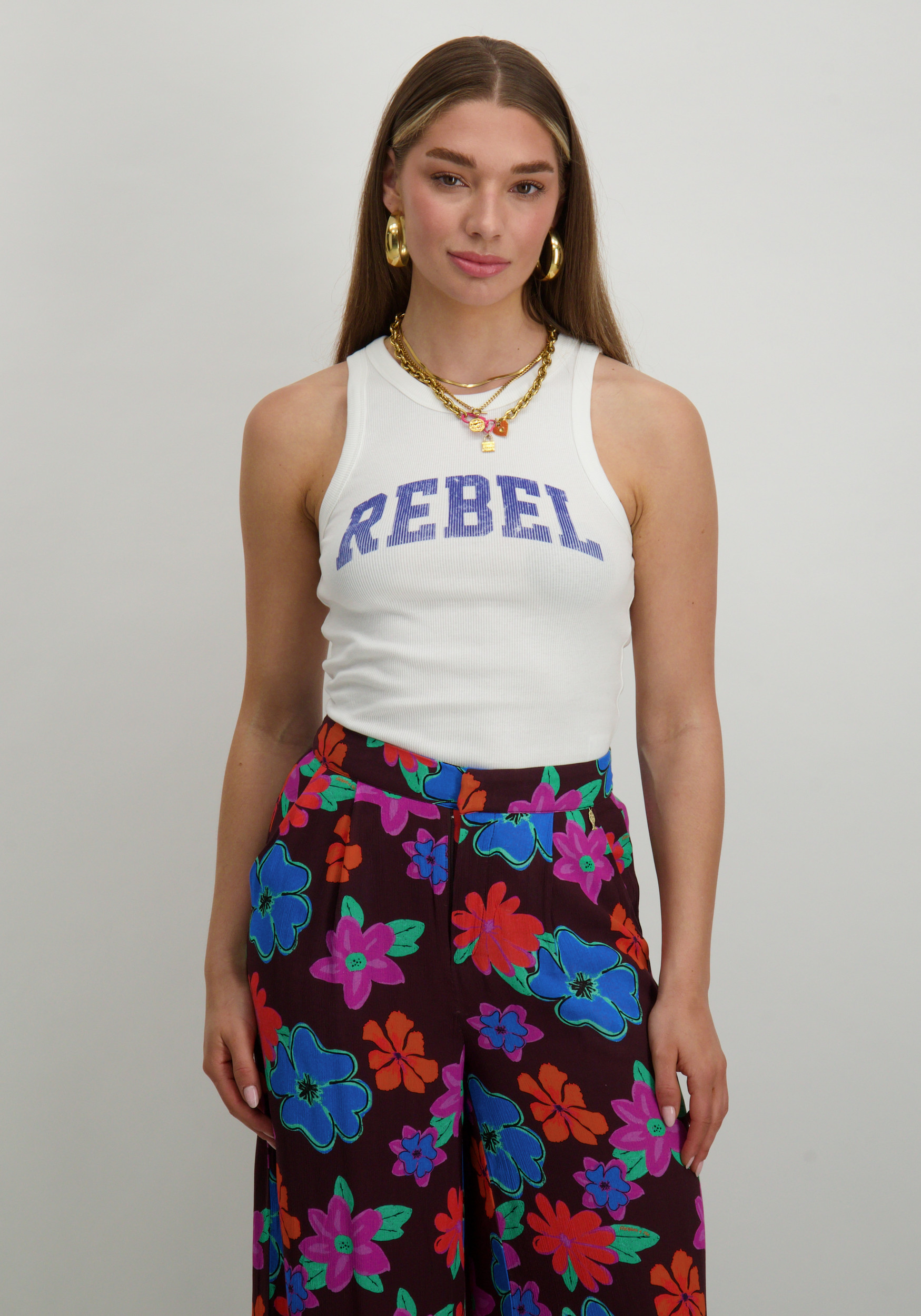 Colourful Rebel Tanktop Sachi rebel rib WT216956 Wit