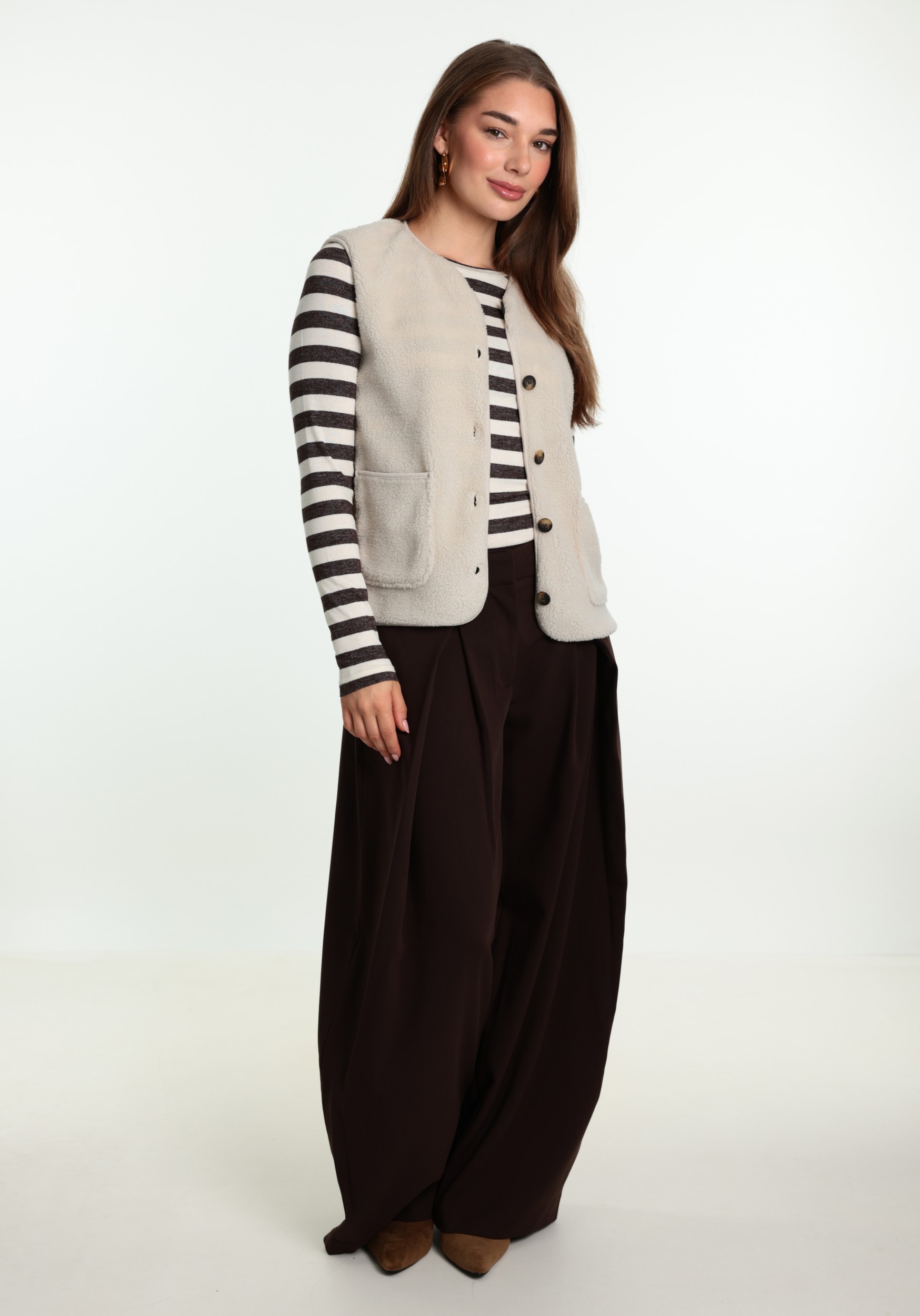 FREE|QUENT Gilet 207624 Beige