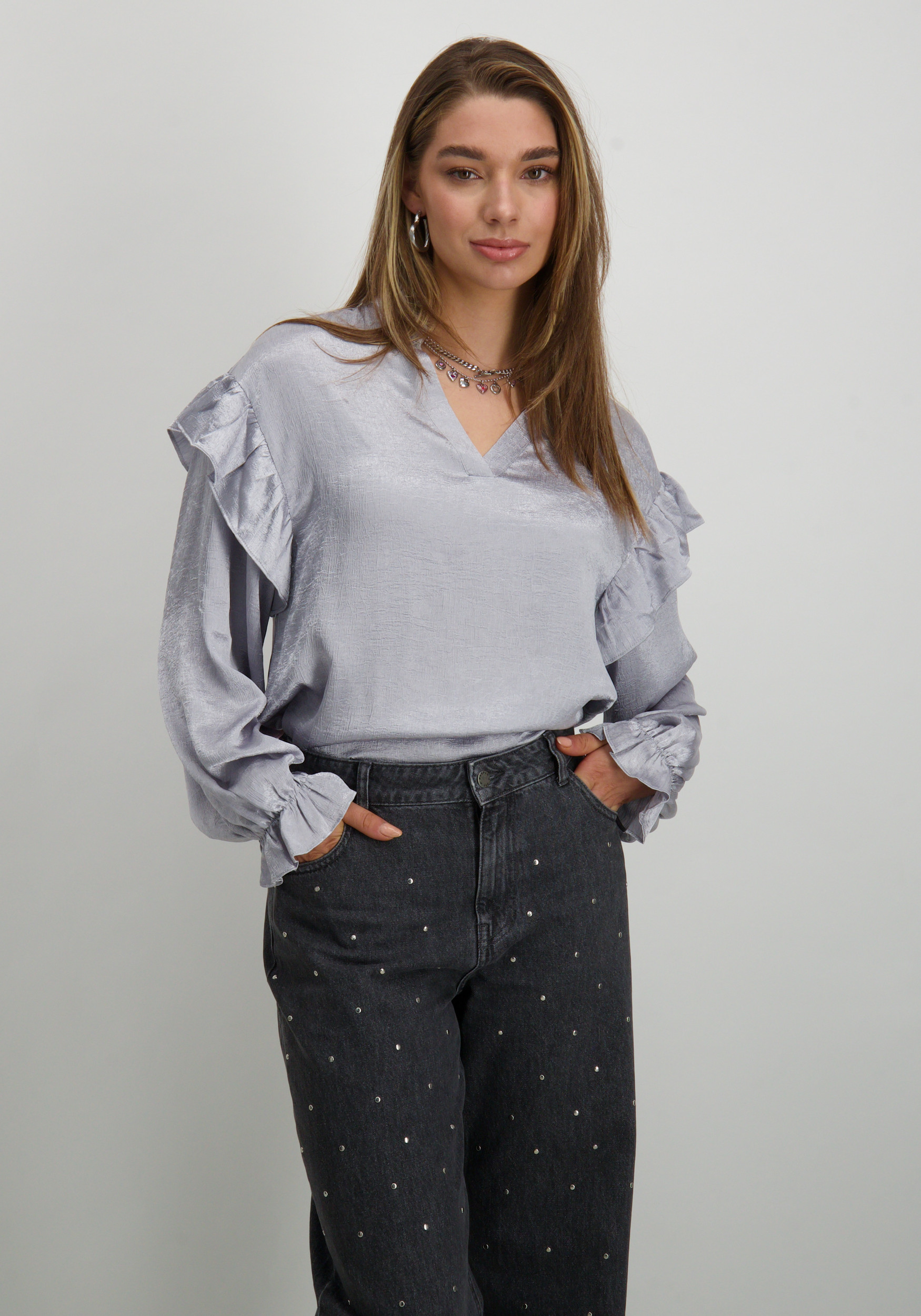 Amaya Amsterdam Blouse Elena Grijs