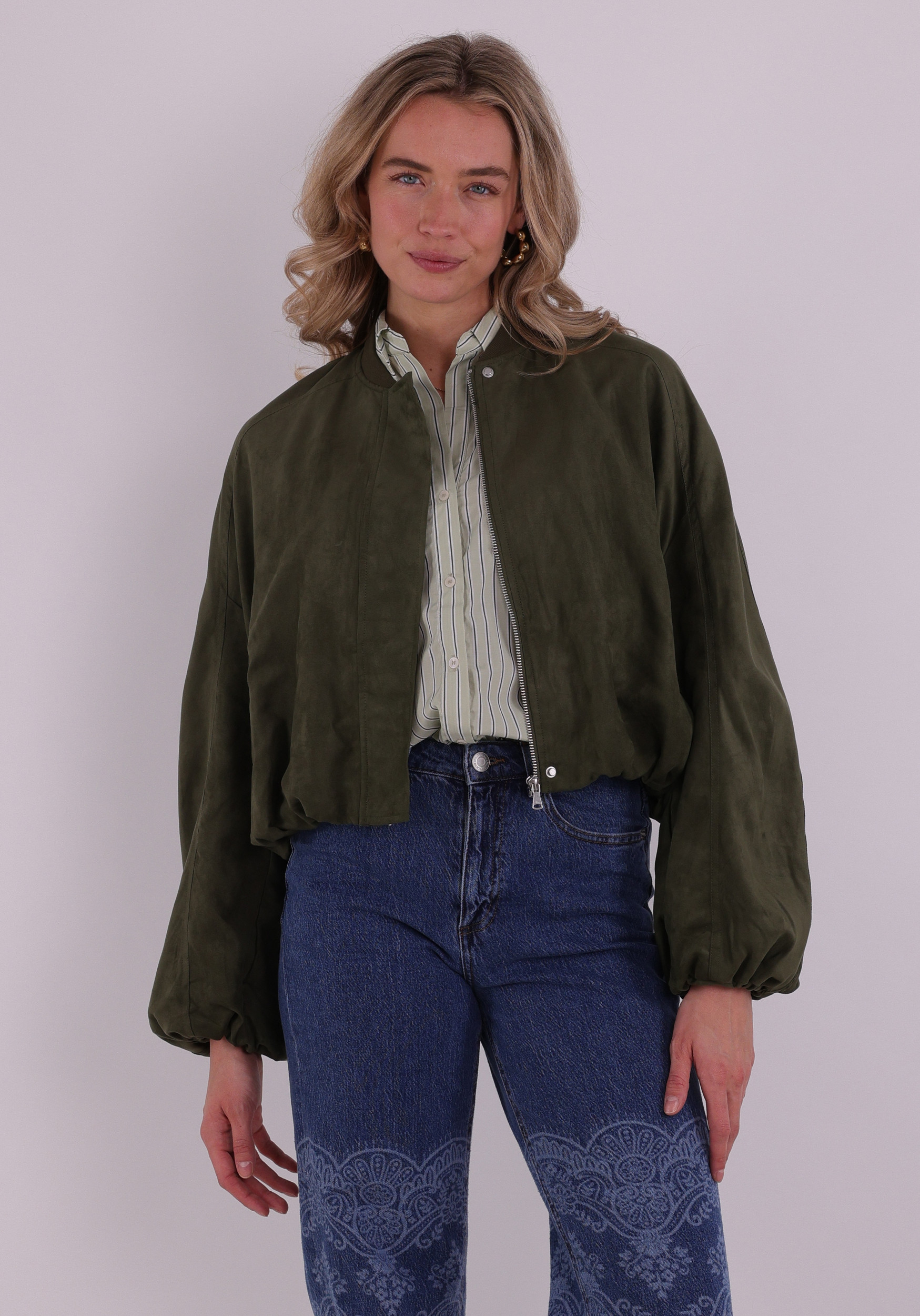 Vero moda Bomberjacket Kathy 10346529 Olijf Groen