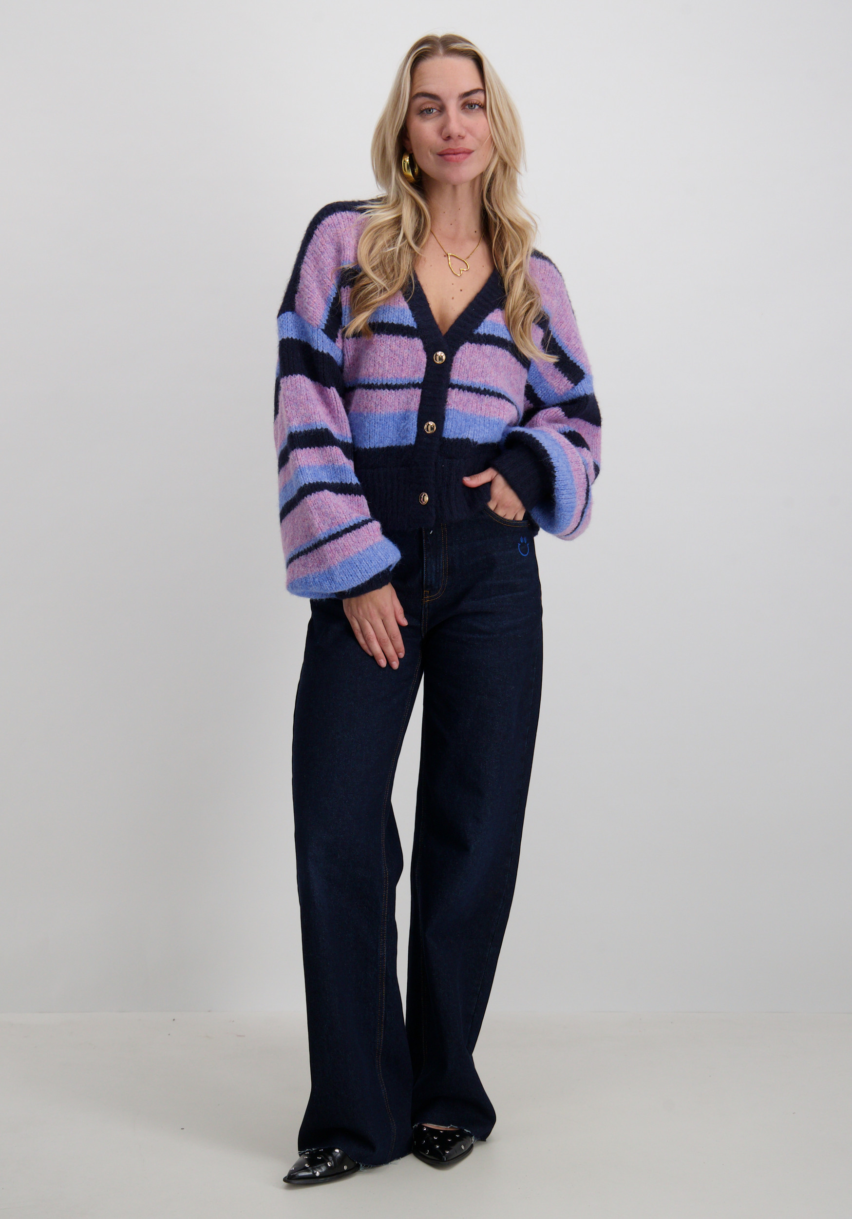 Harper & Yve Vest Noor DW25W811 Blauw