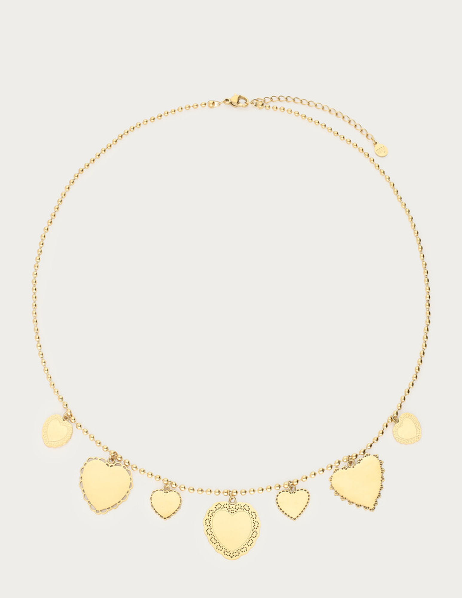 My Jewellery Love ketting met zeven hartjes MJ15279 Goud