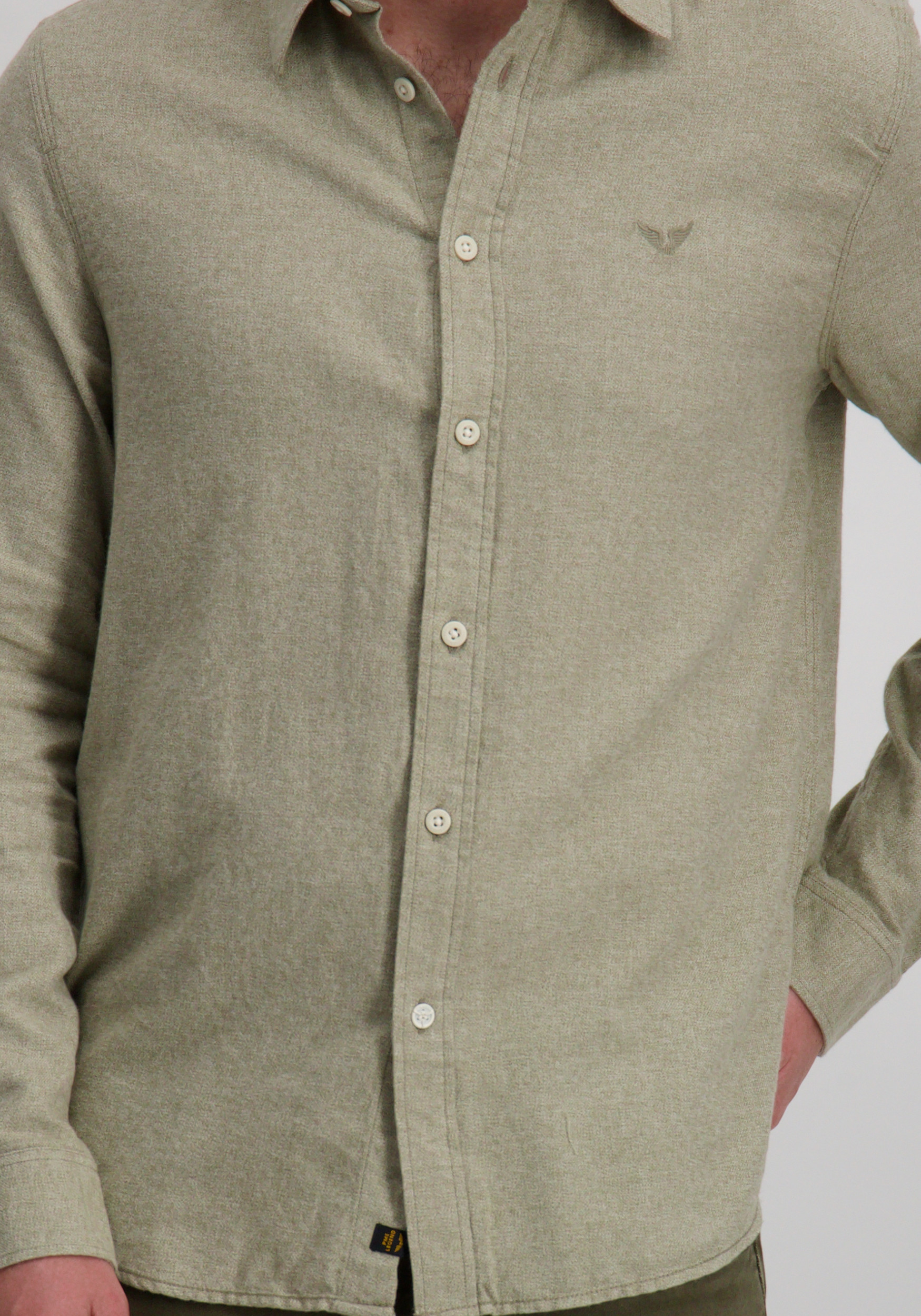 PME Legend Overhemd PSI2510202 Midden groen