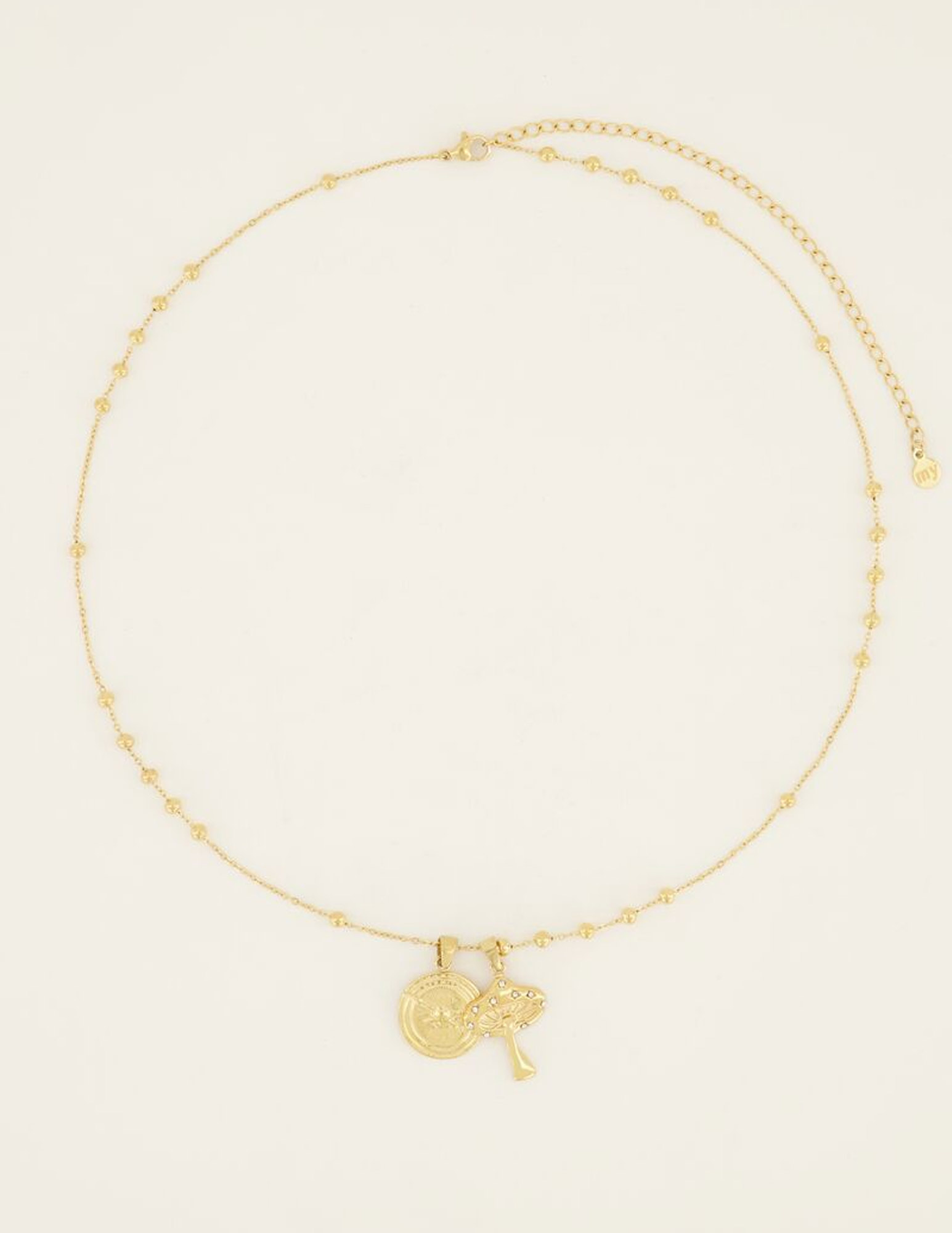 My Jewellery Ketting met munt en paddestoel MJ07631 Goud