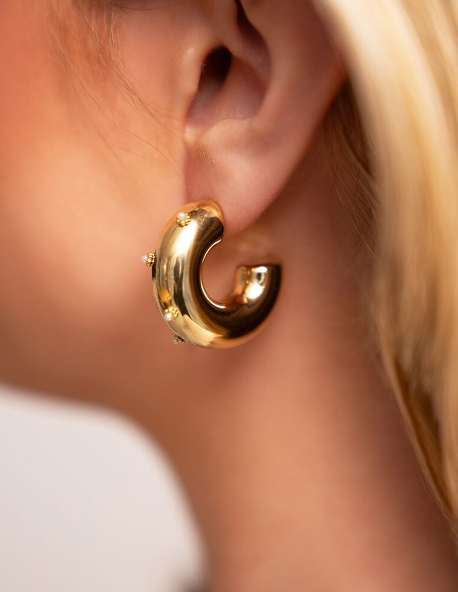 My Jewellery Oorbellen hoops mini flower MJ10047 Zilver