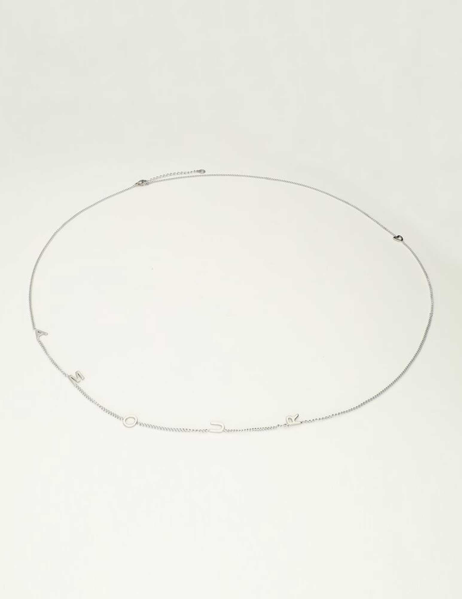 My Jewellery Ketting met amour letters MJ10376 Zilver