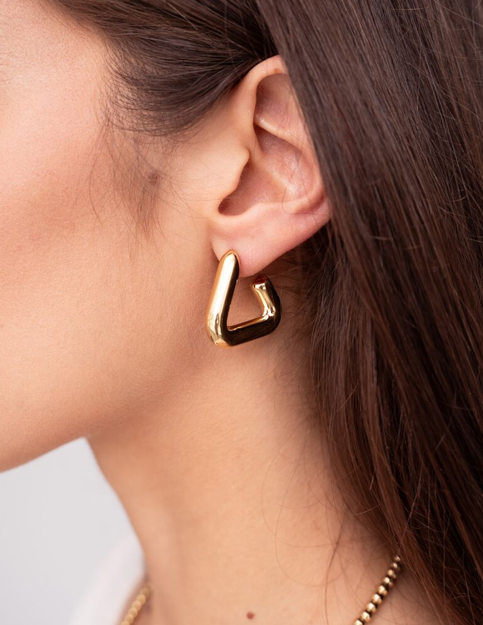 My Jewellery Bold oorringen triangel MJ11523 Goud